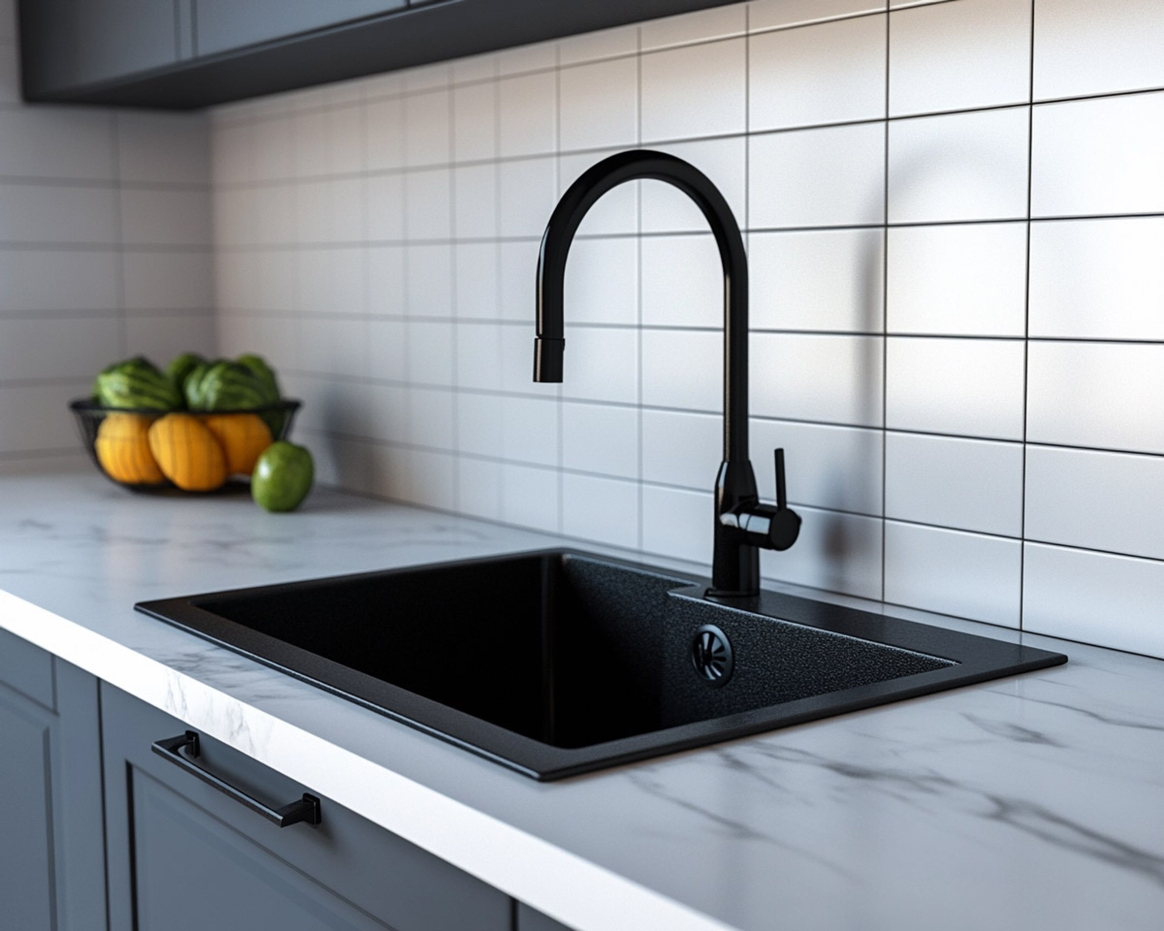 Top-Mount Granite Composite Single Bowl Kitchen Sink Design