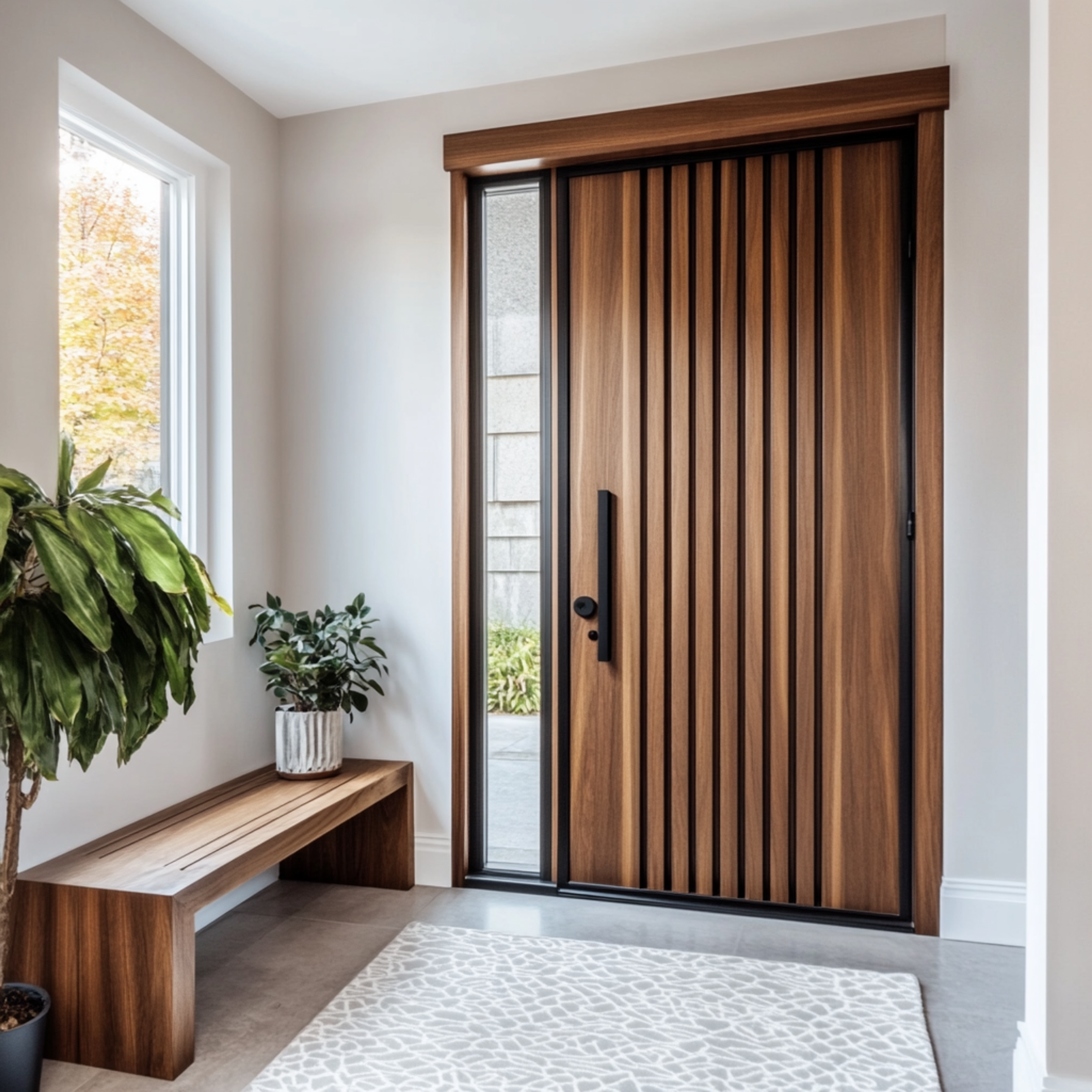 Modern Matte-Finish Swing Single Door Design for Entrance