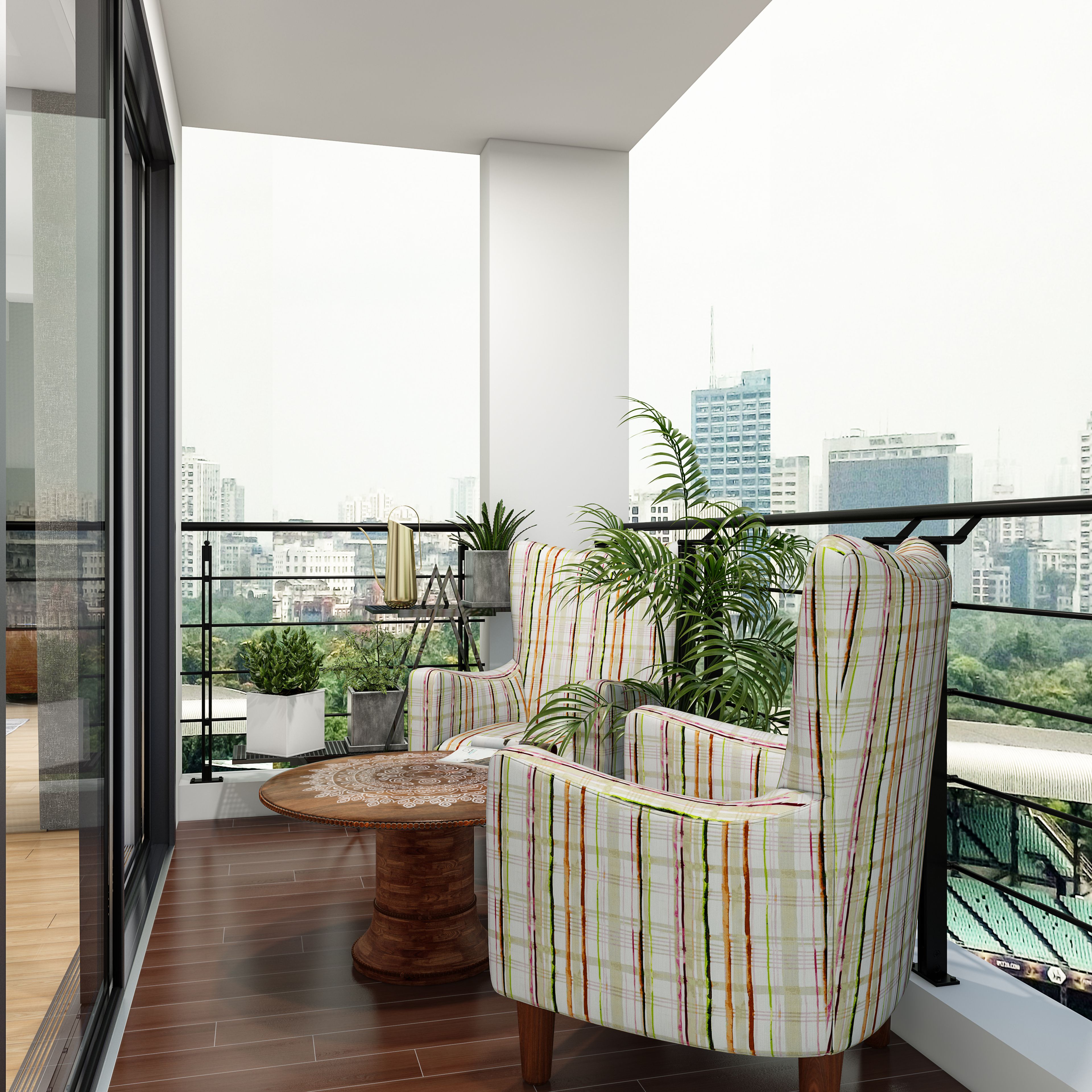 Cosy Balcony With Minimal Furniture