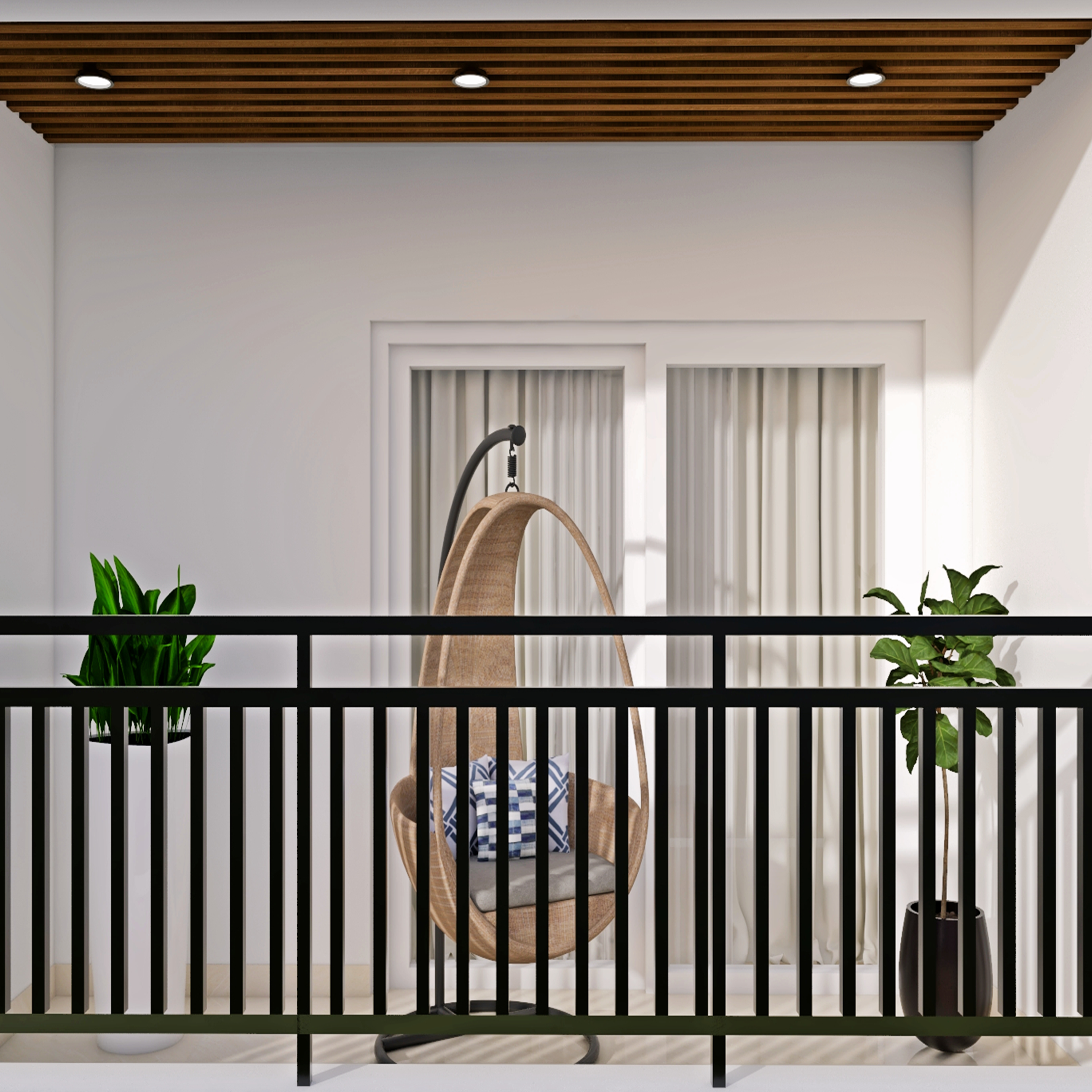 Simple Balcony With A Swing