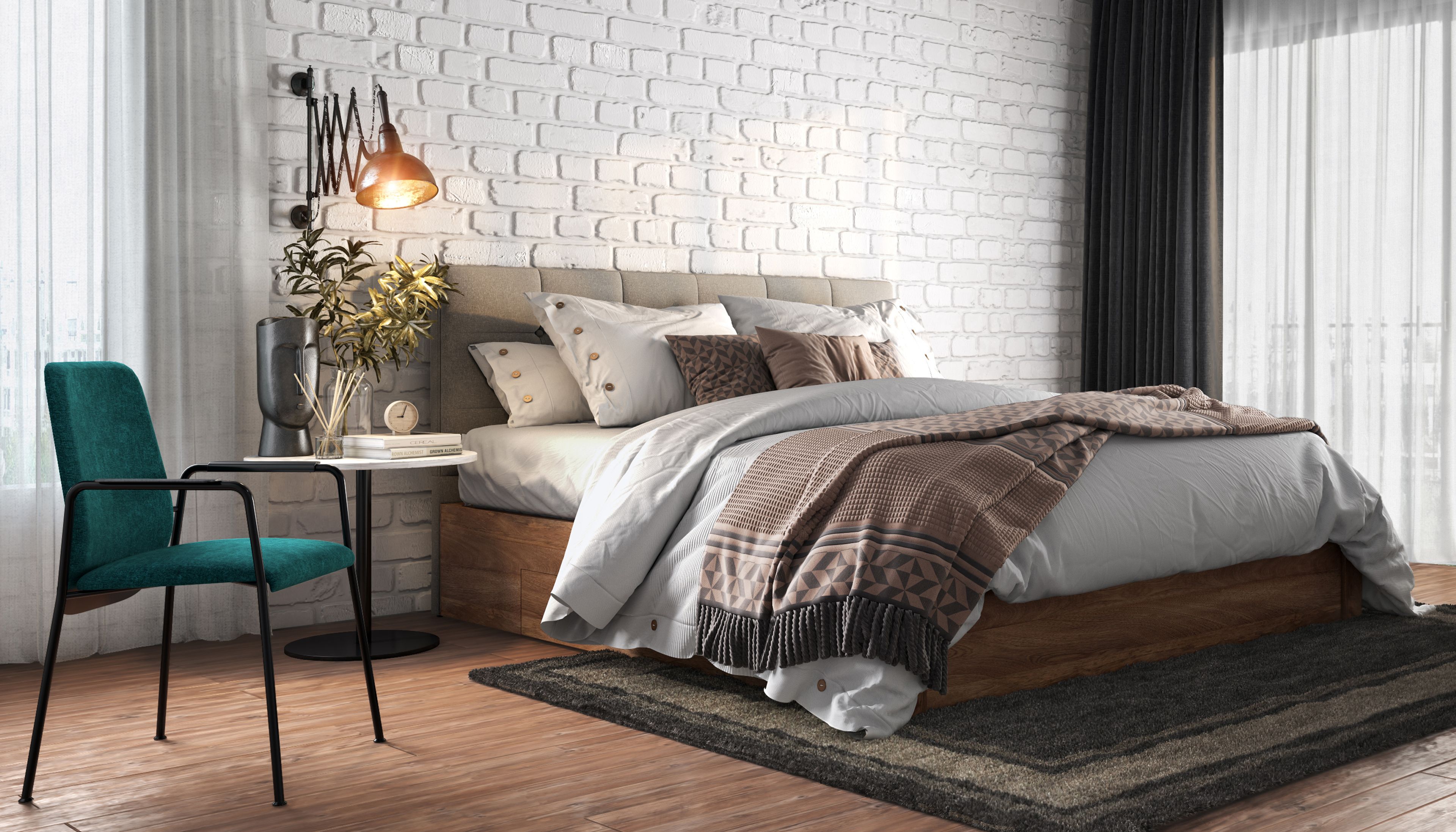 Modern Master Bedroom With Storage Bed