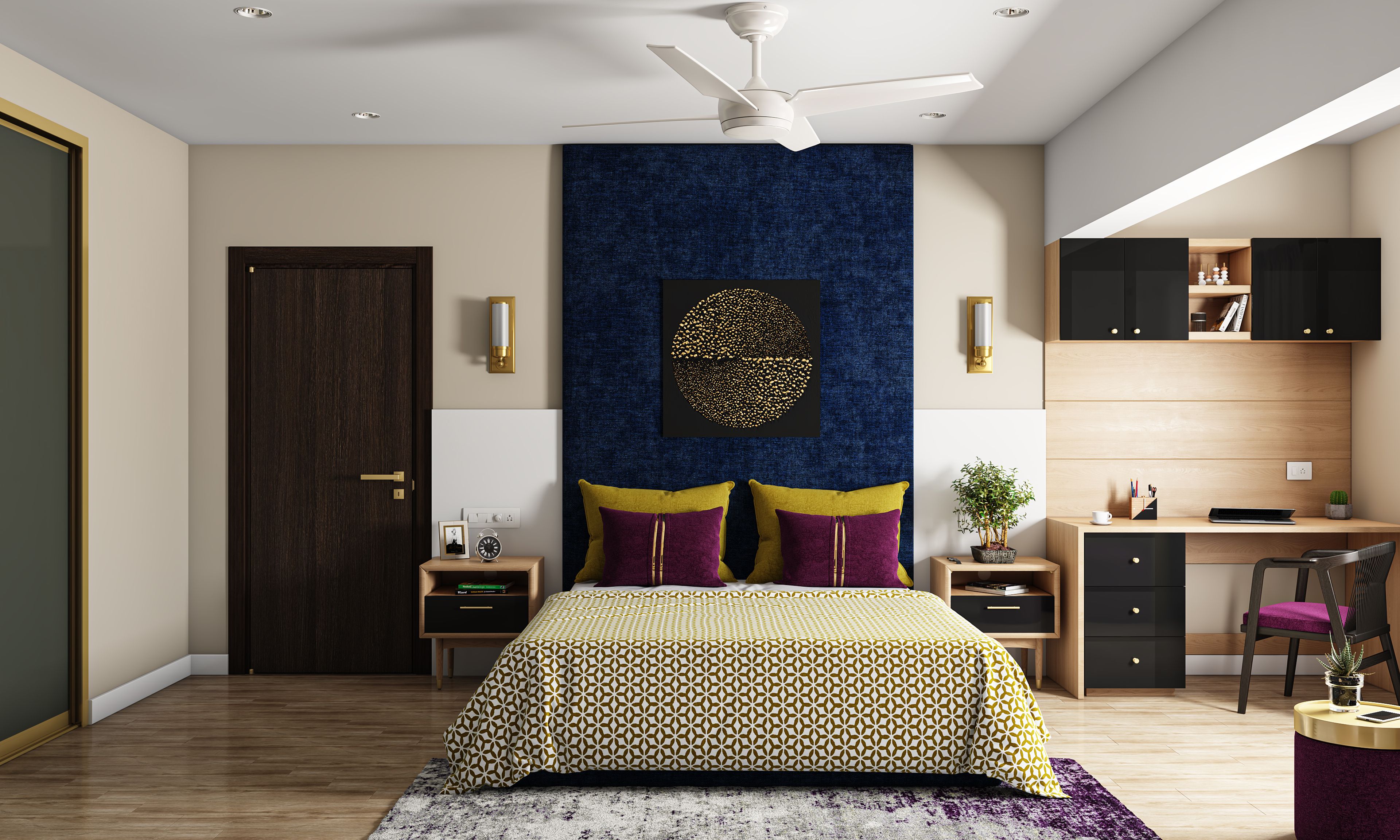 Luxury Contemporary Master Bedroom With Ample Storage