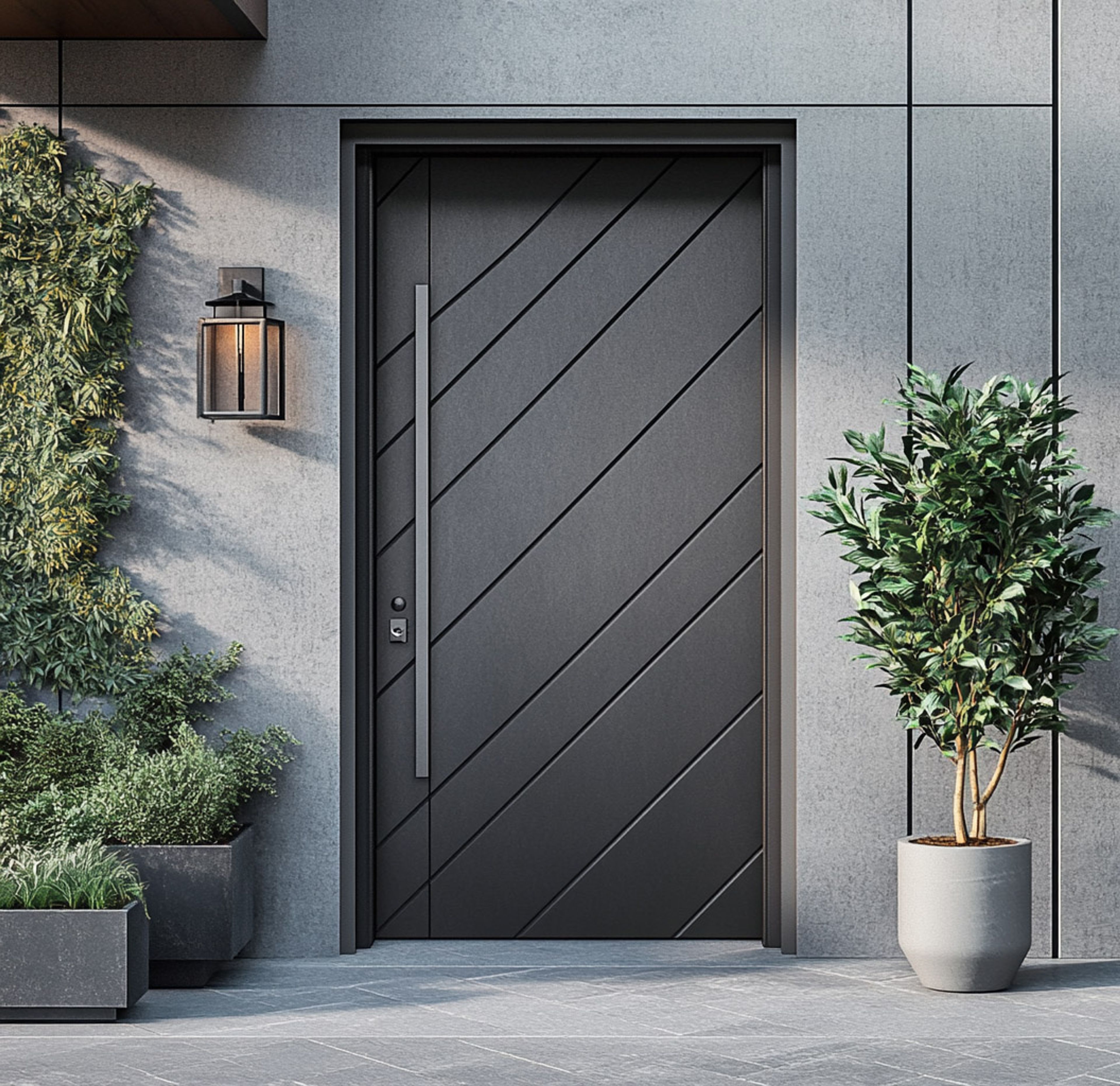 Oversized Modern Swing Single Door Entrance Door Design