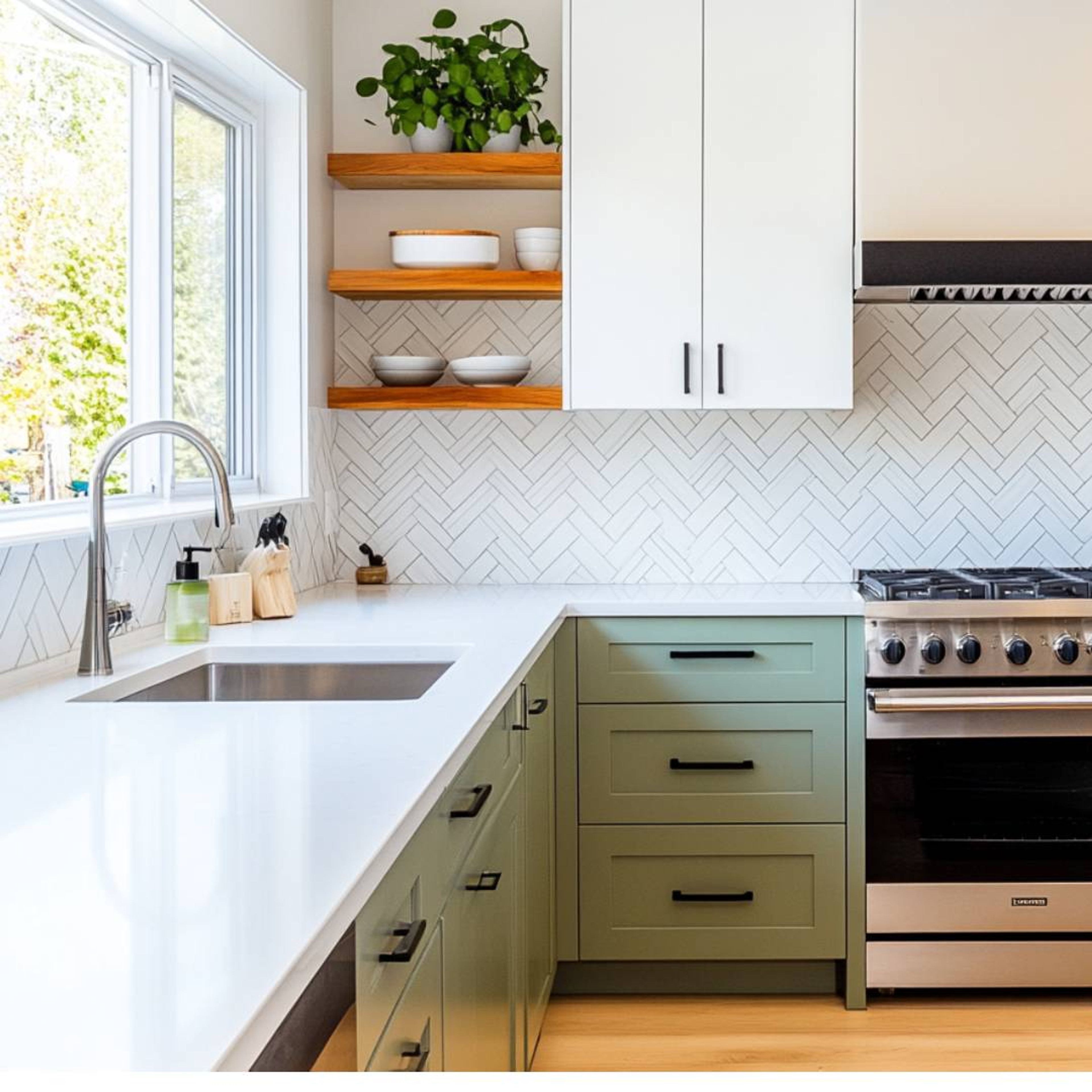 White Quartz Undermount Kitchen Sink Design with Single Bowl