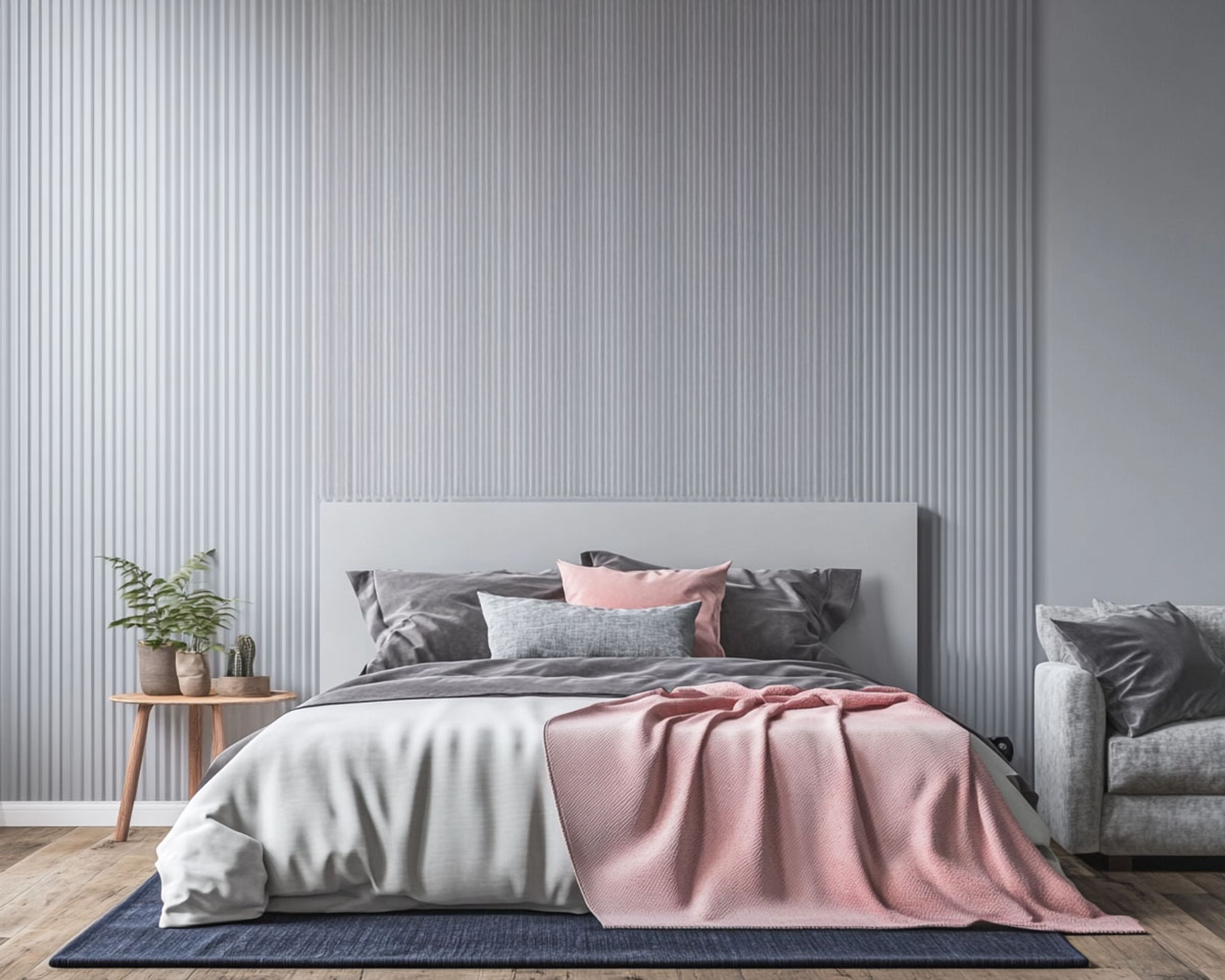 Light Grey Wall Louvers Wall Design