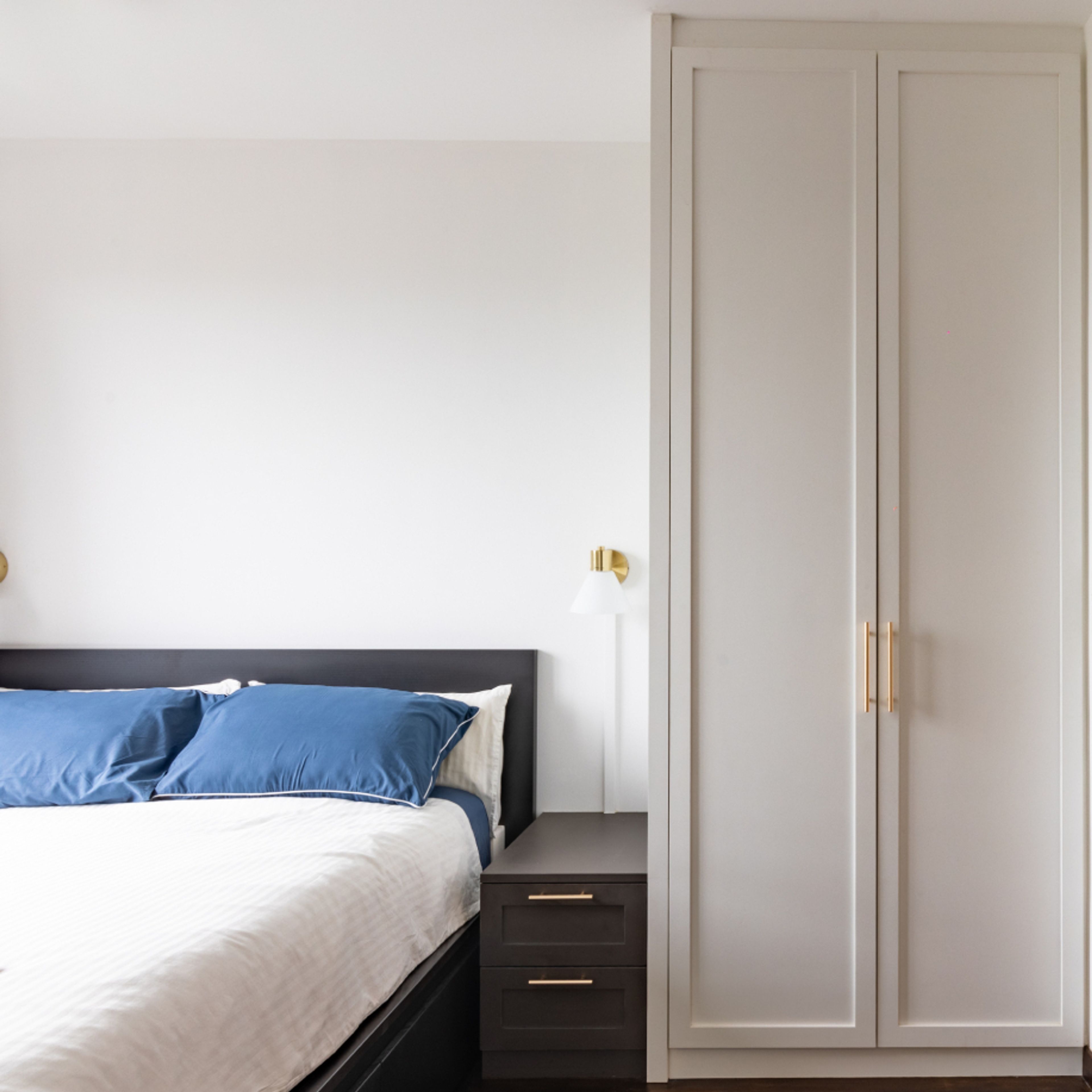 White Wardrobe Design - Livspace