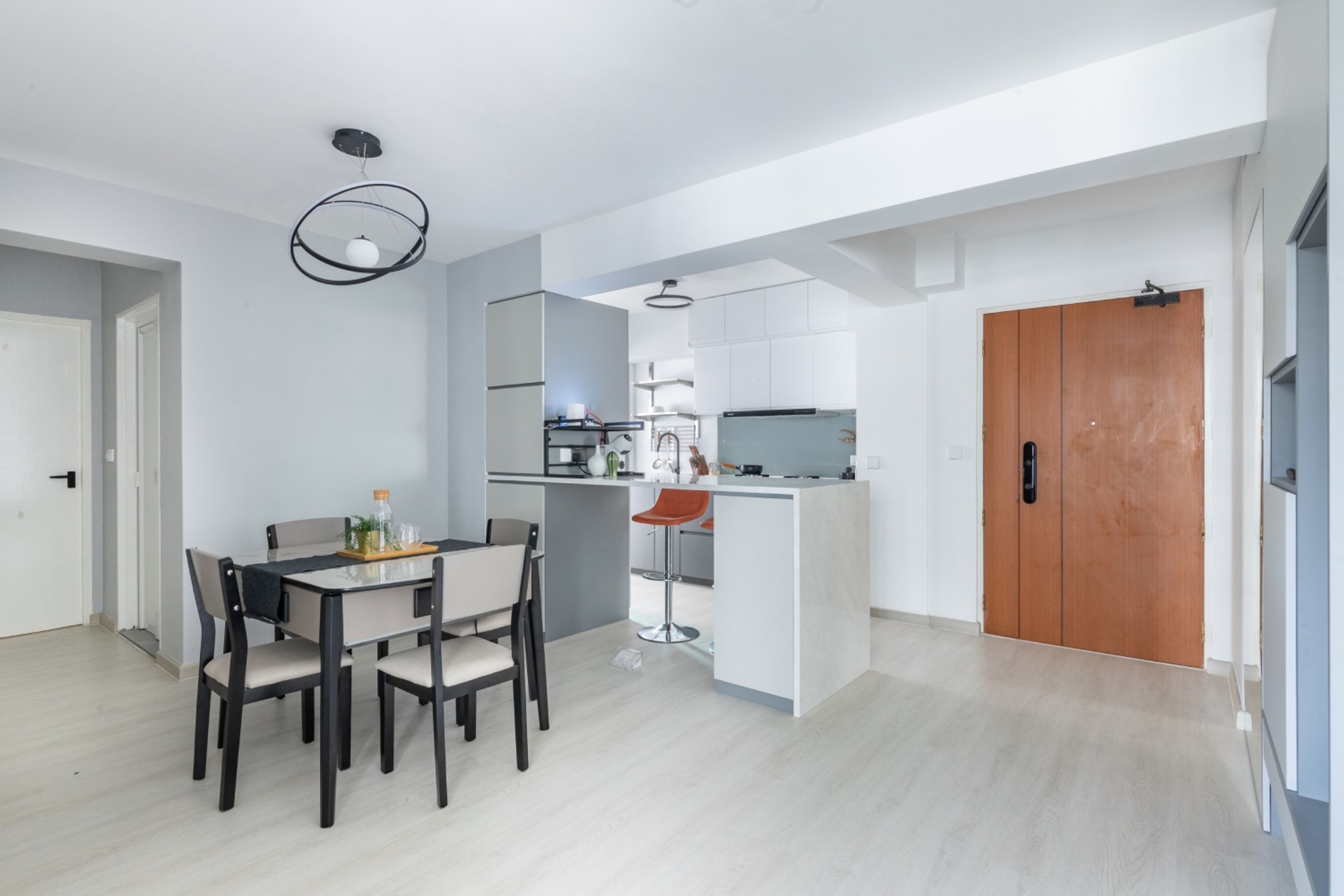 Light Blue Wall Paint Design For Dining Rooms - Livspace