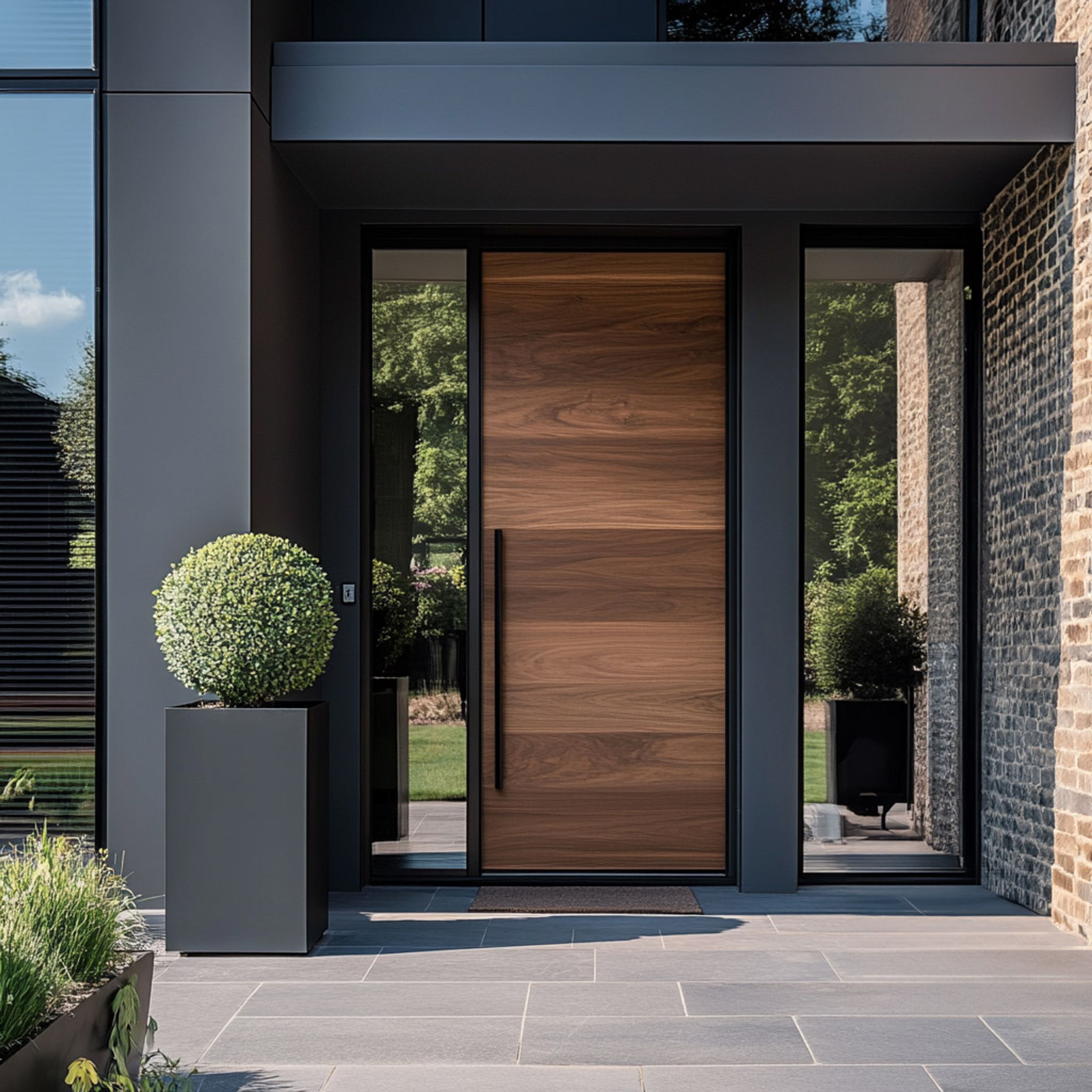 Modern Swing Single Door Design with Matte Finish for Entrances