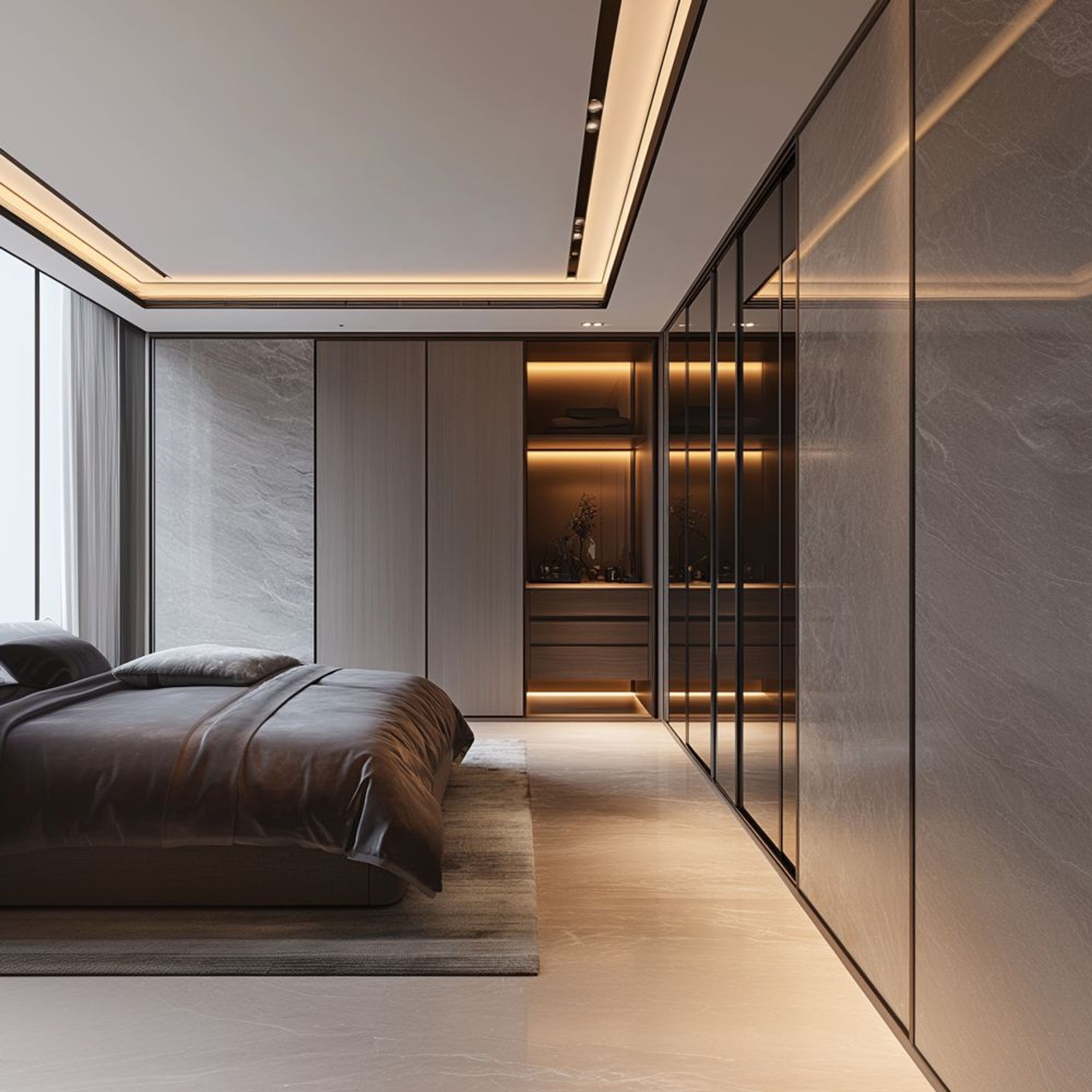 Modern Peripheral False Ceiling Design with Gypsum Material