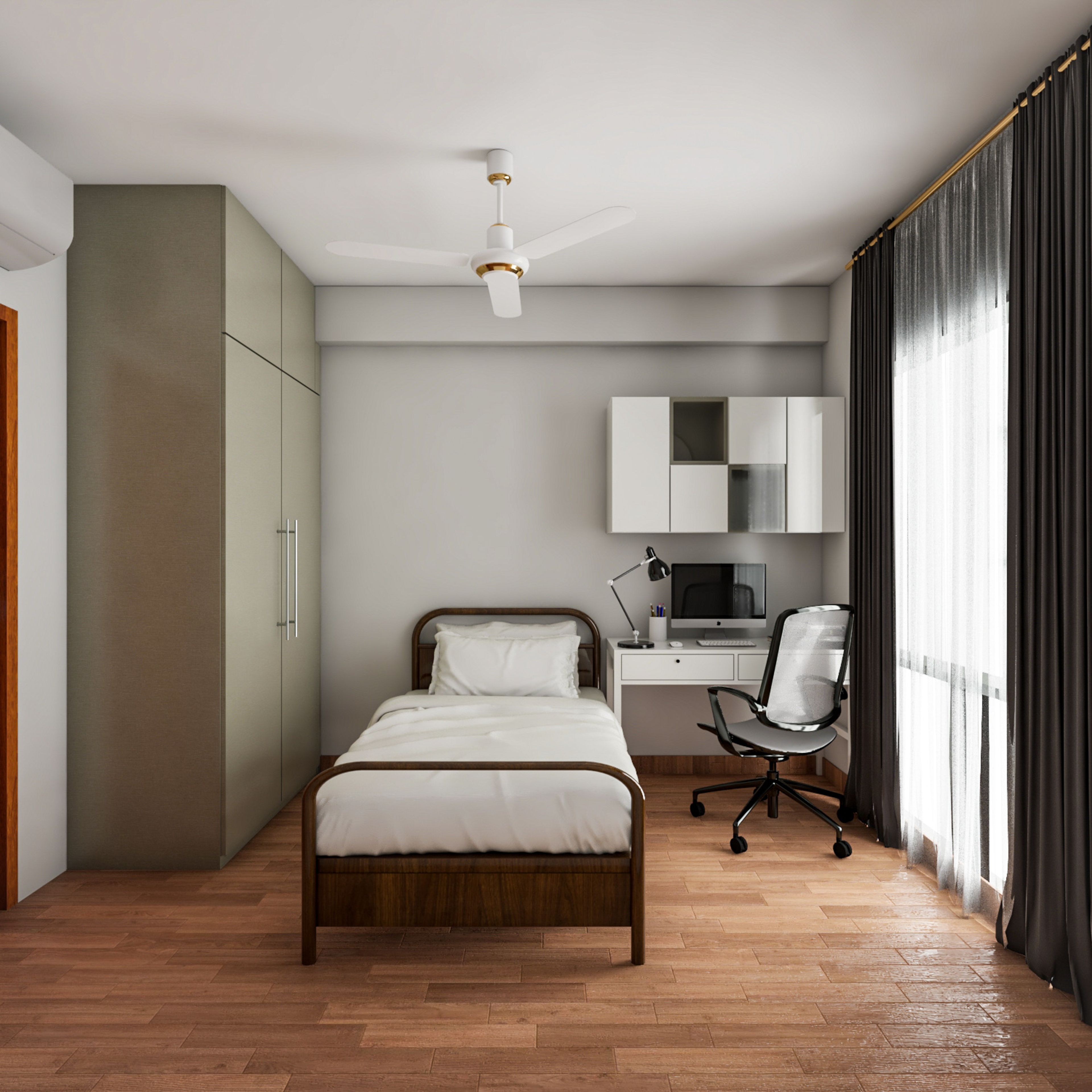 Light Grey Wall Paint Design - Livspace