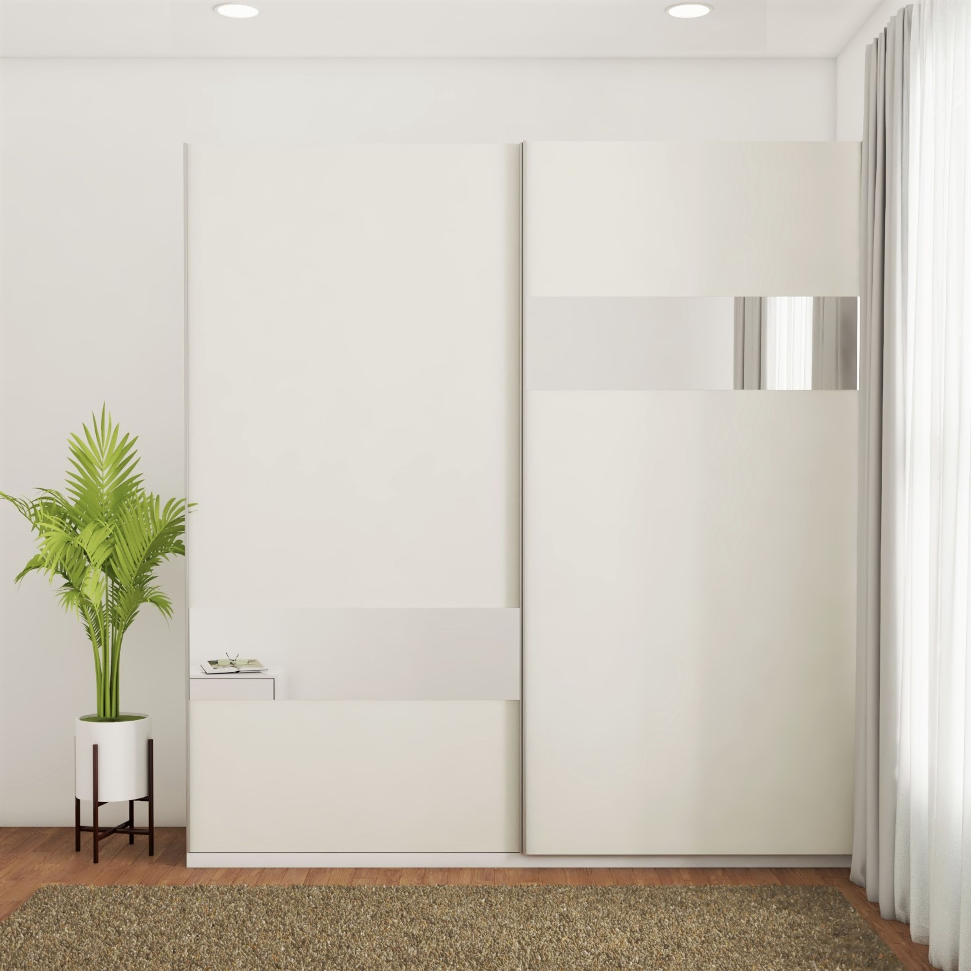 Modern Style Convenient White Wardrobe Design