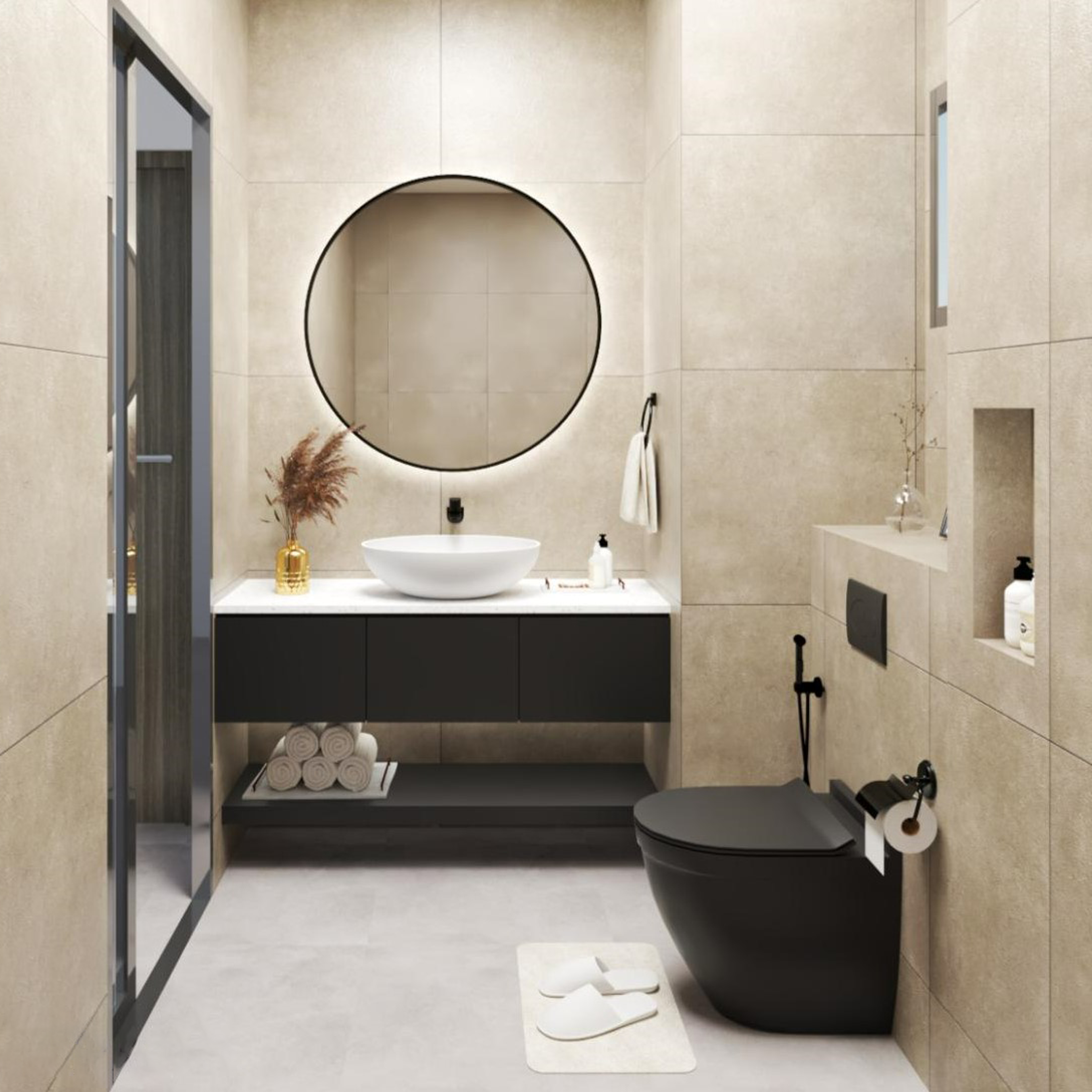 Modern Toilet Interior Design - Livspace