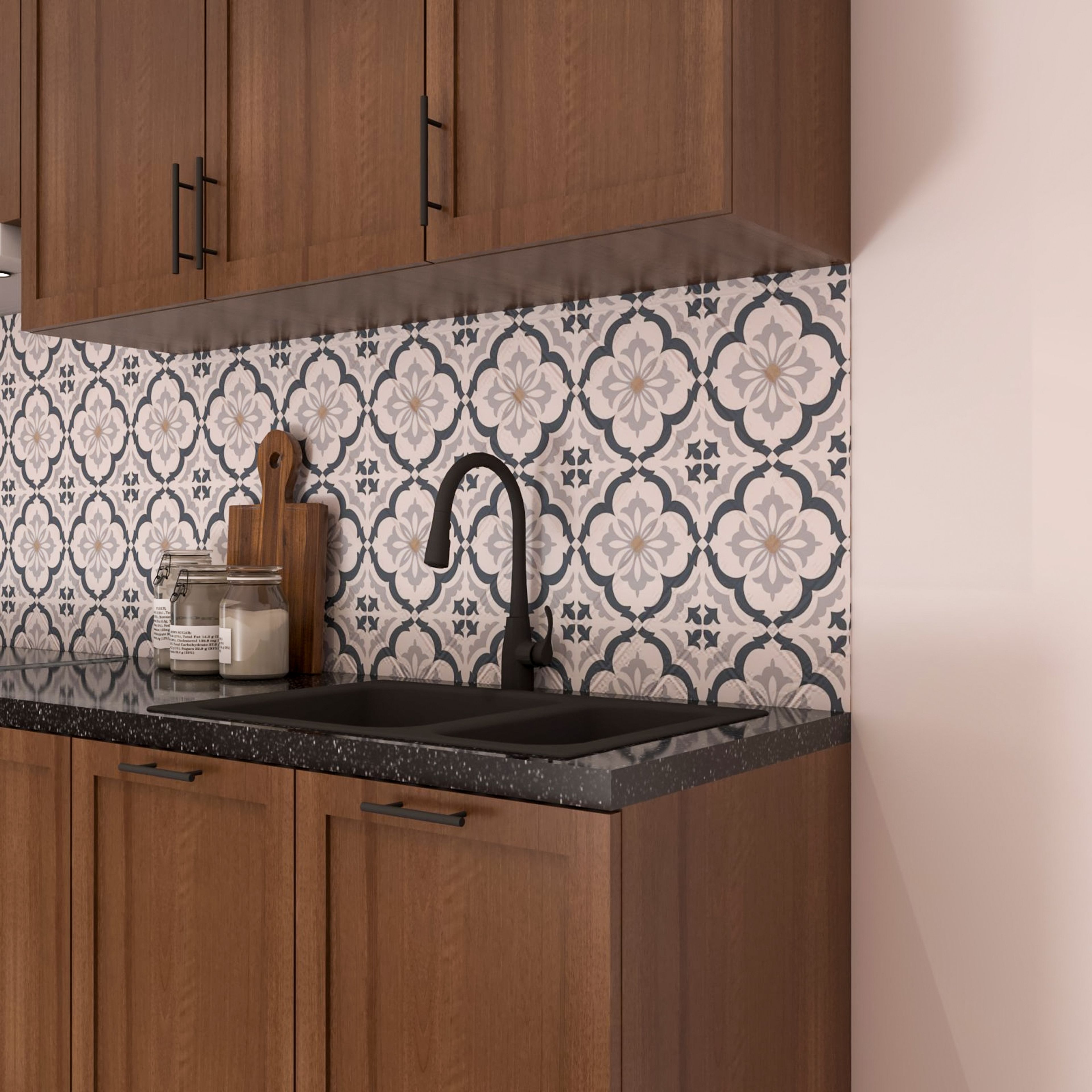 Modern Black Quartz Double Bowl Top Mount Kitchen Sink Design