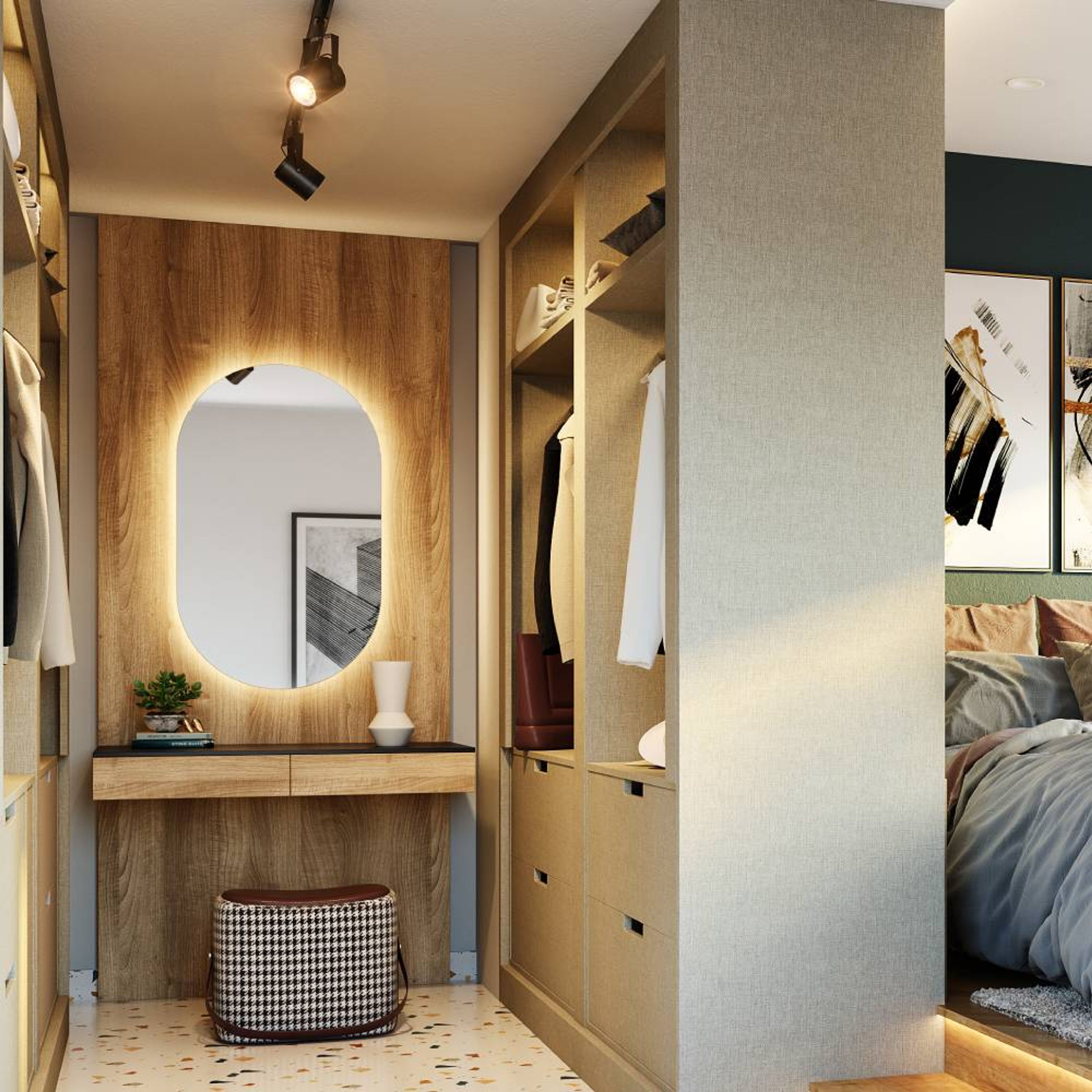 Wooden Panel Wall Design For Bedrooms - Livspace