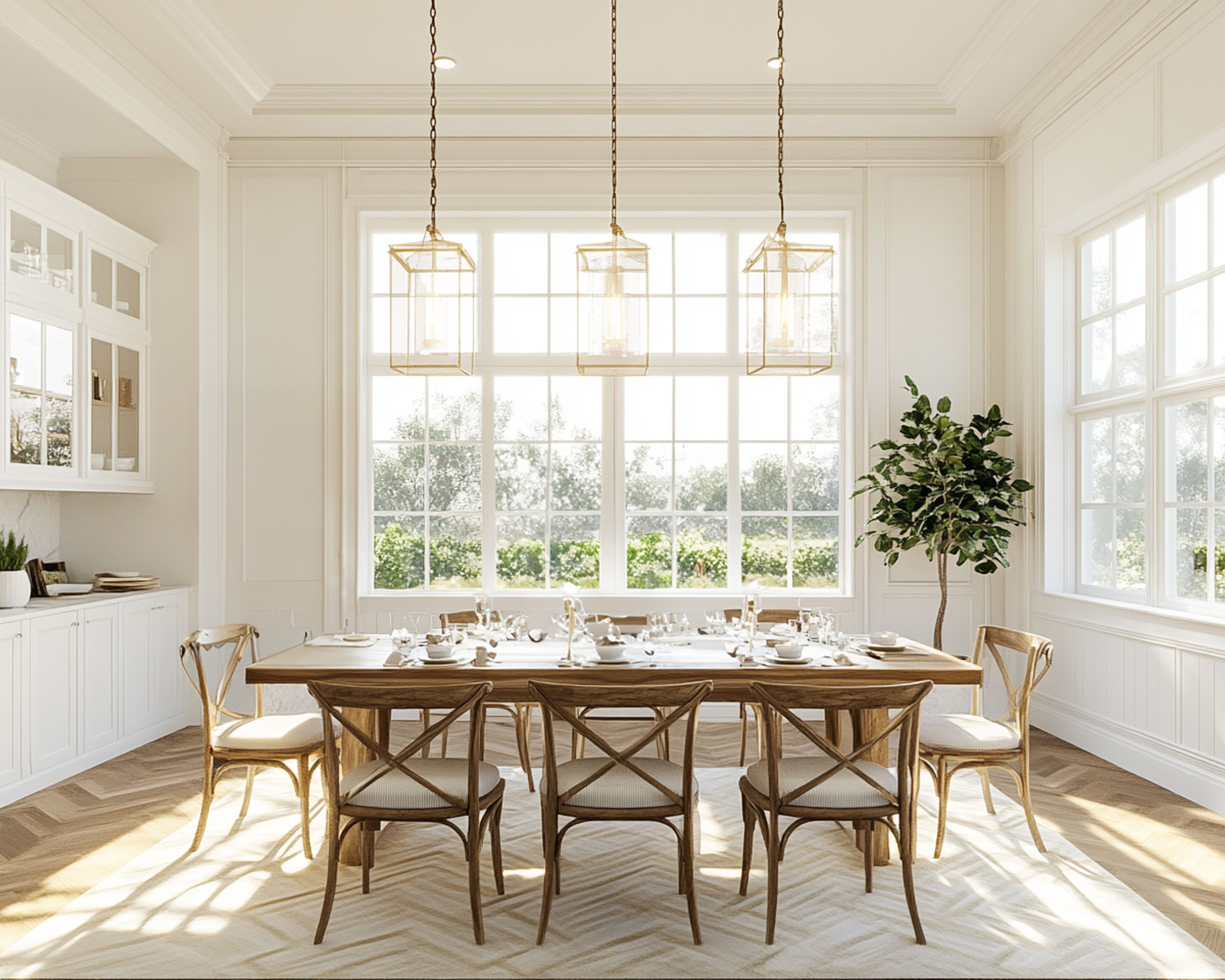 Dining Room Design with 6-Seater Dining Table