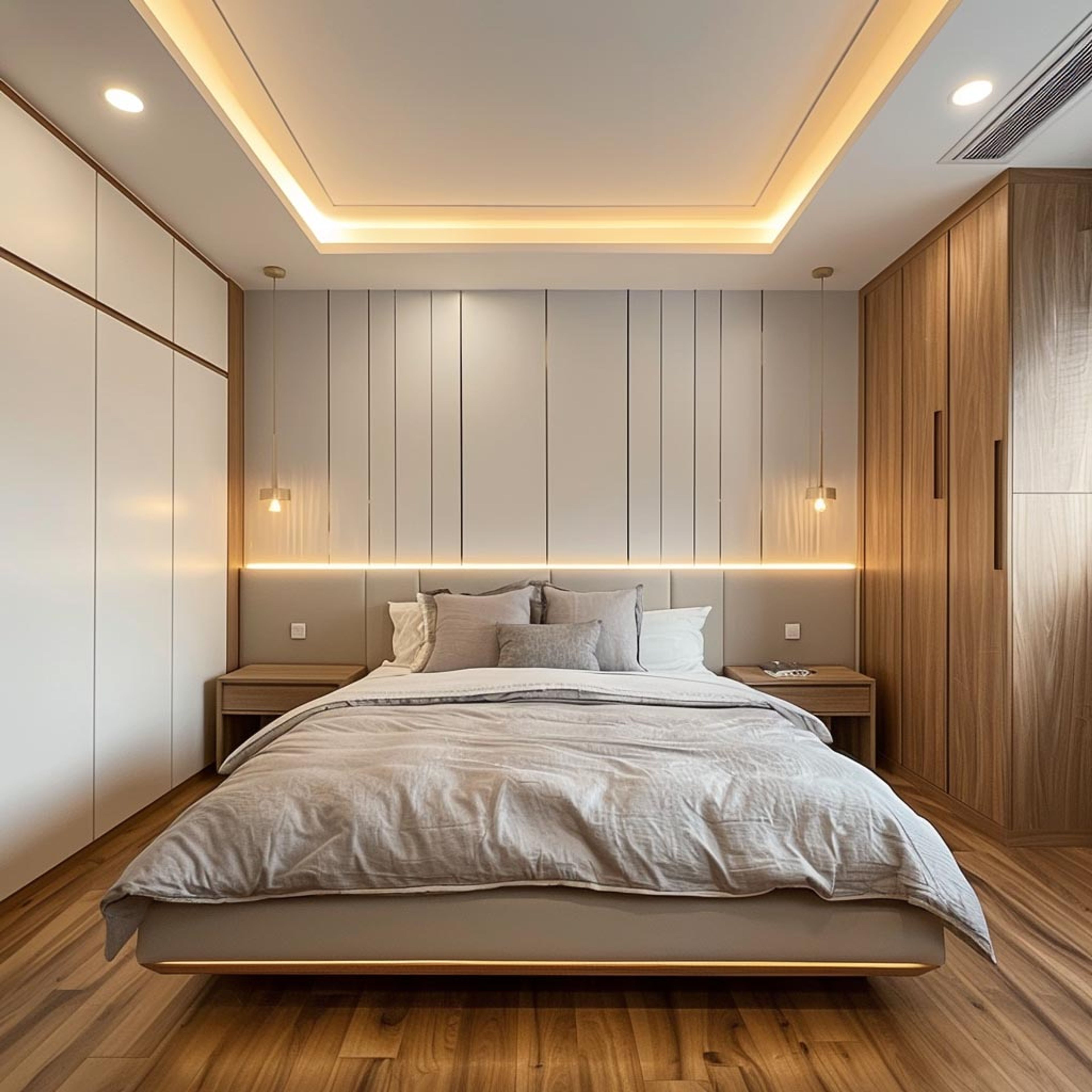 Painted Gypsum False Ceiling Design