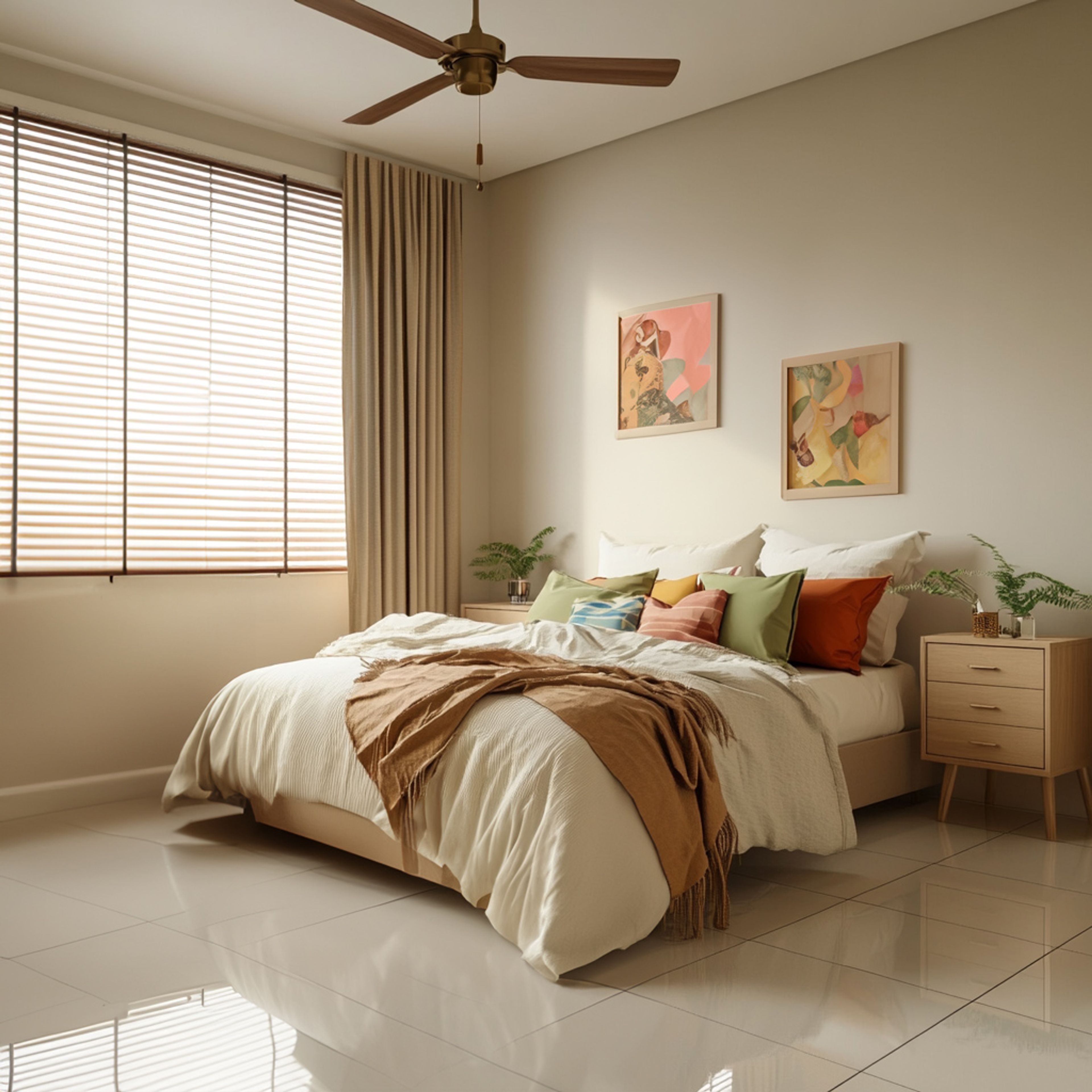Neutral Beige Wall Paint Design