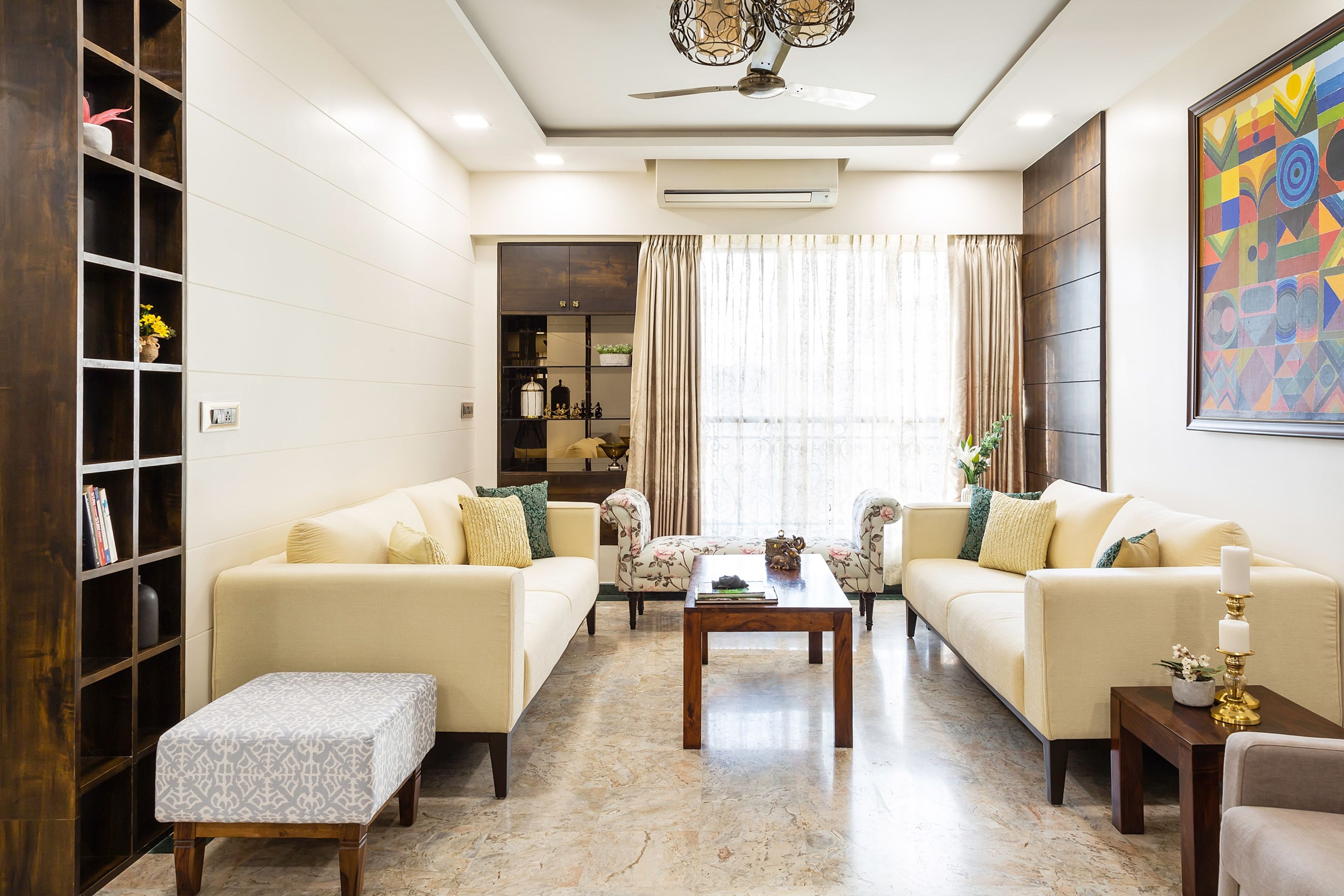 3-BHK House Design For Flat In Mumbai - Livspace