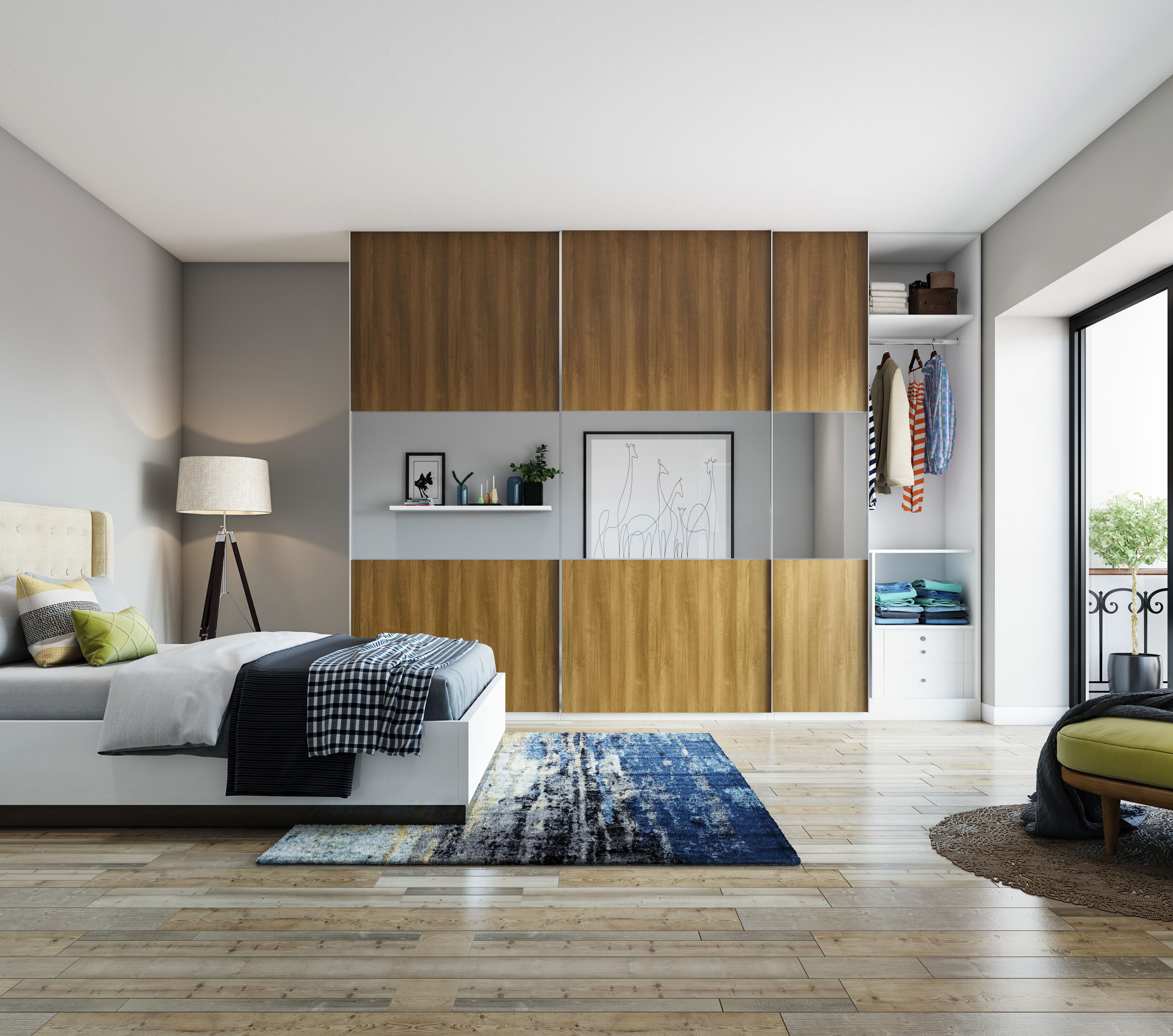 Master Bedroom With King Size Bed With Storage