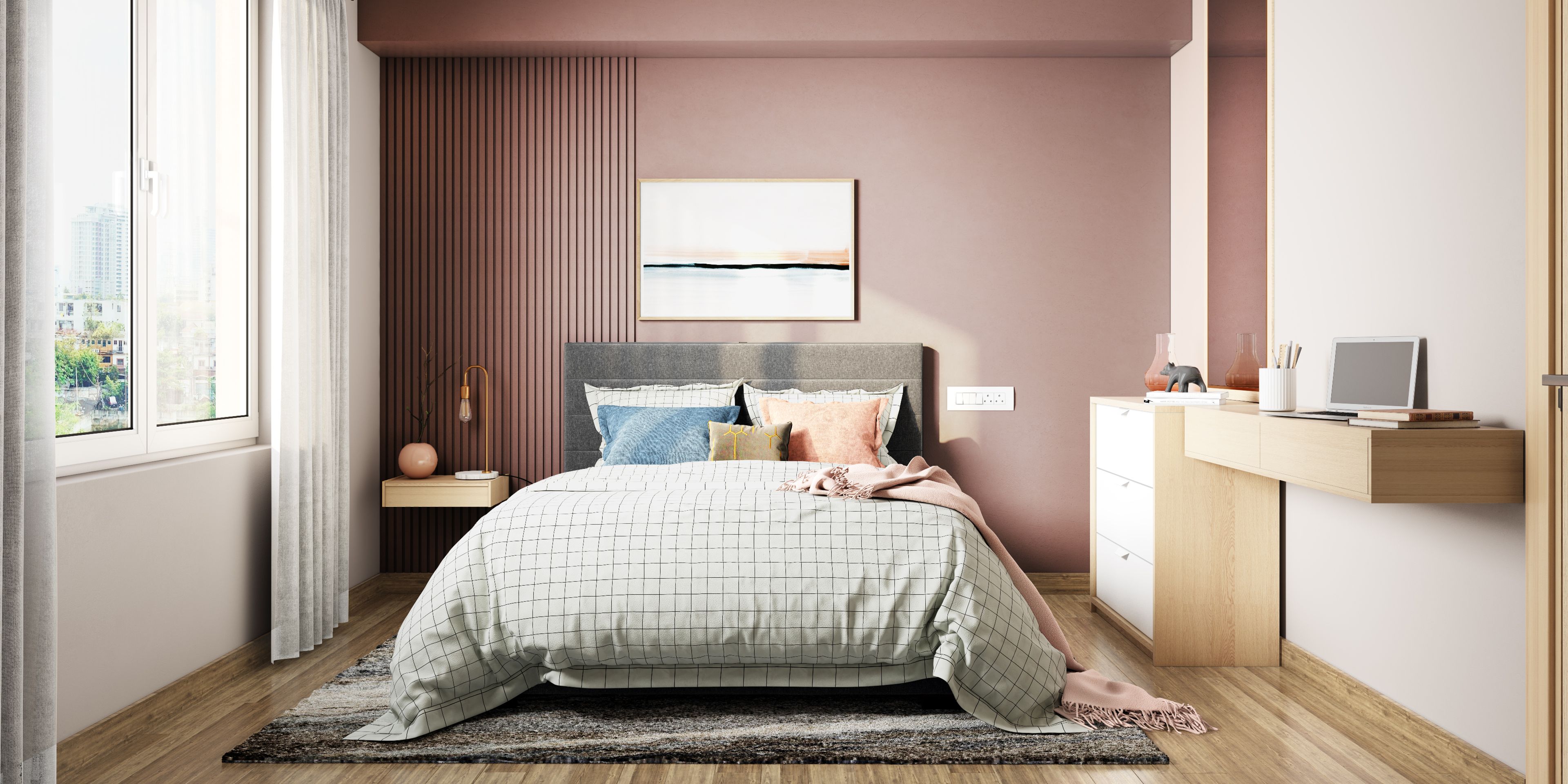 Small Master Bedroom With An Industrial Vibe