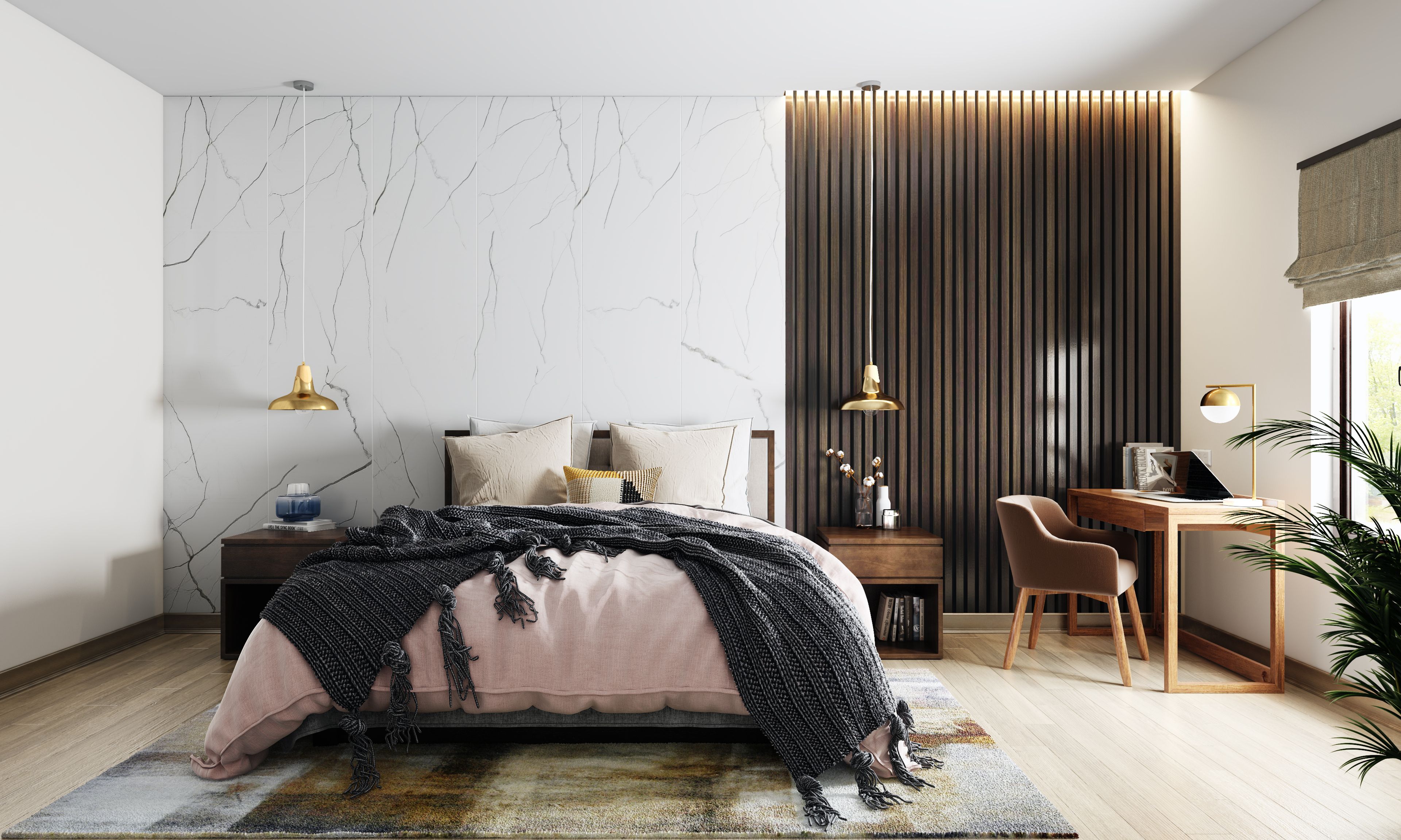 Simple Master Bedroom With Tones Of Dust And Nature