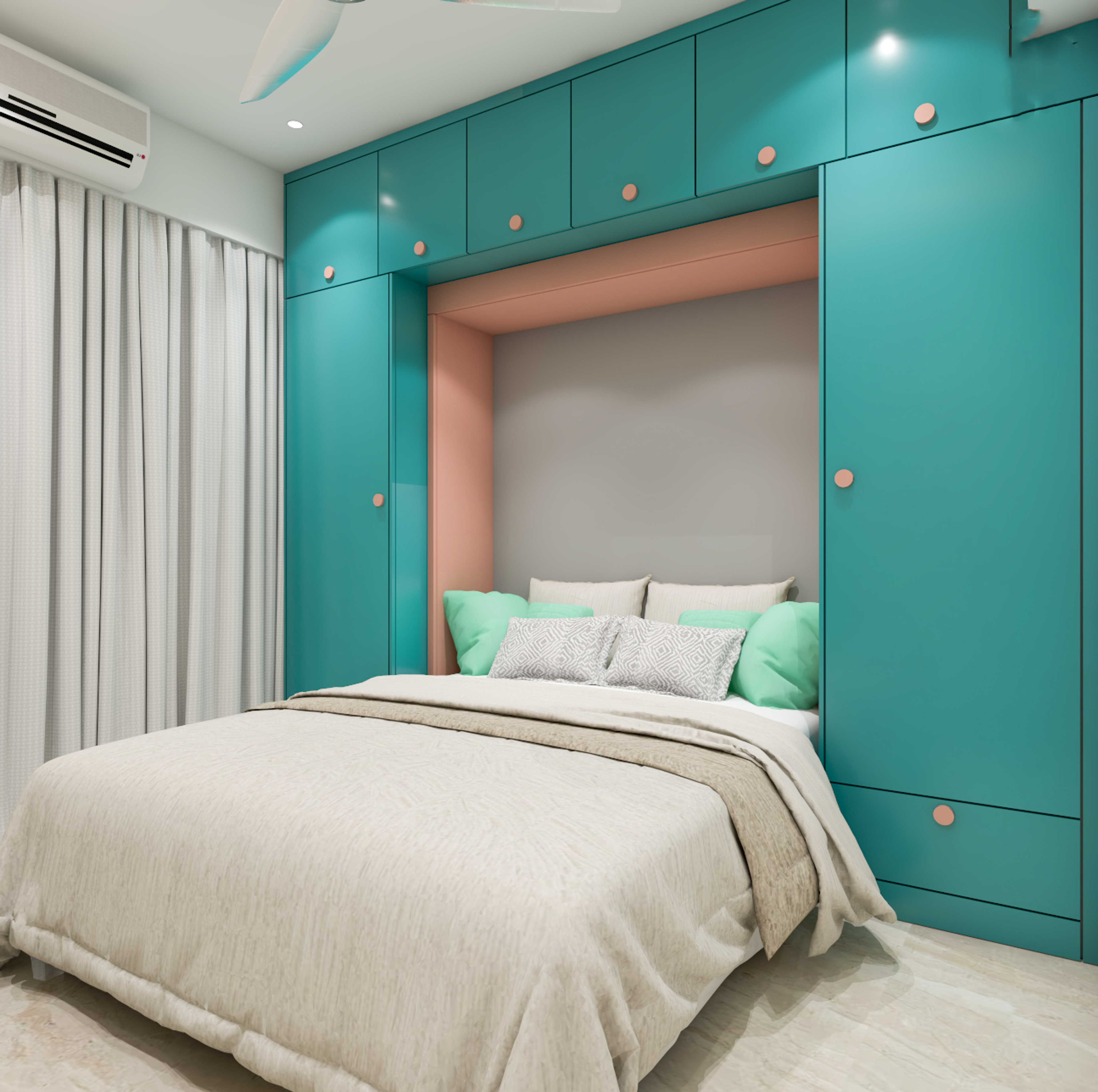 Small Kid's Room With Wardrobes