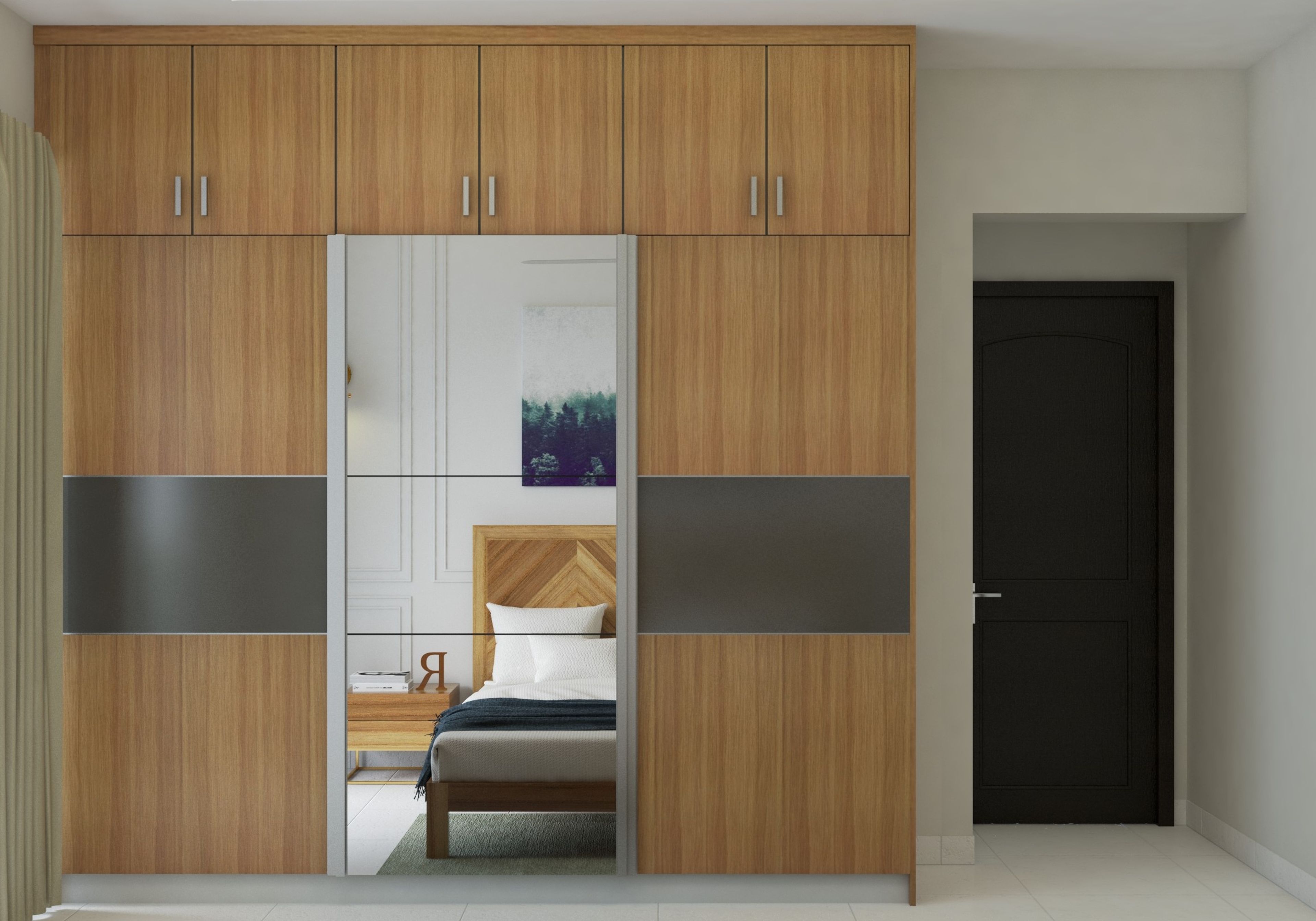 Spacious Contemporary Style Bedroom - Livspace