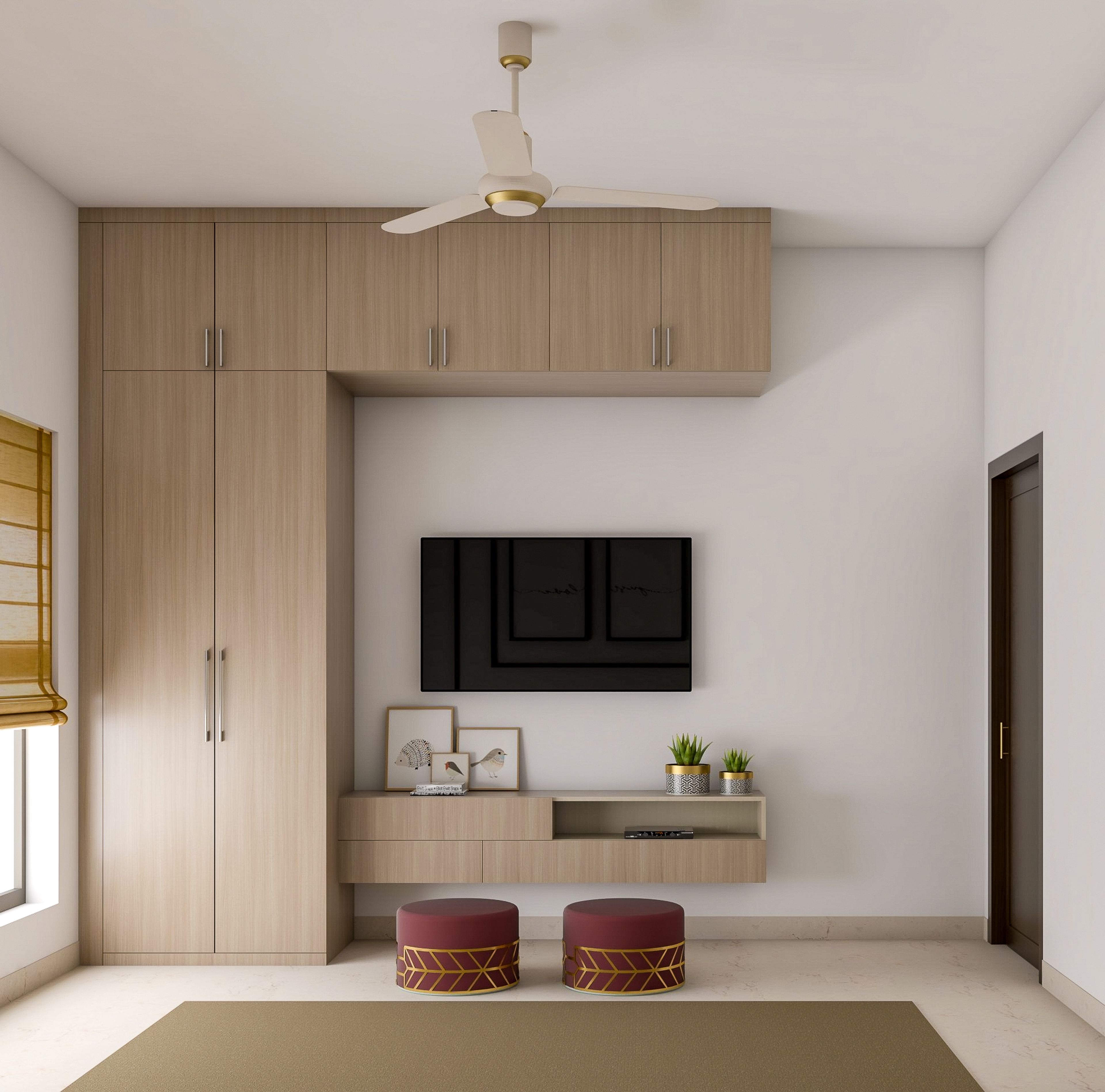 Modern Compact Bedroom - Livspace