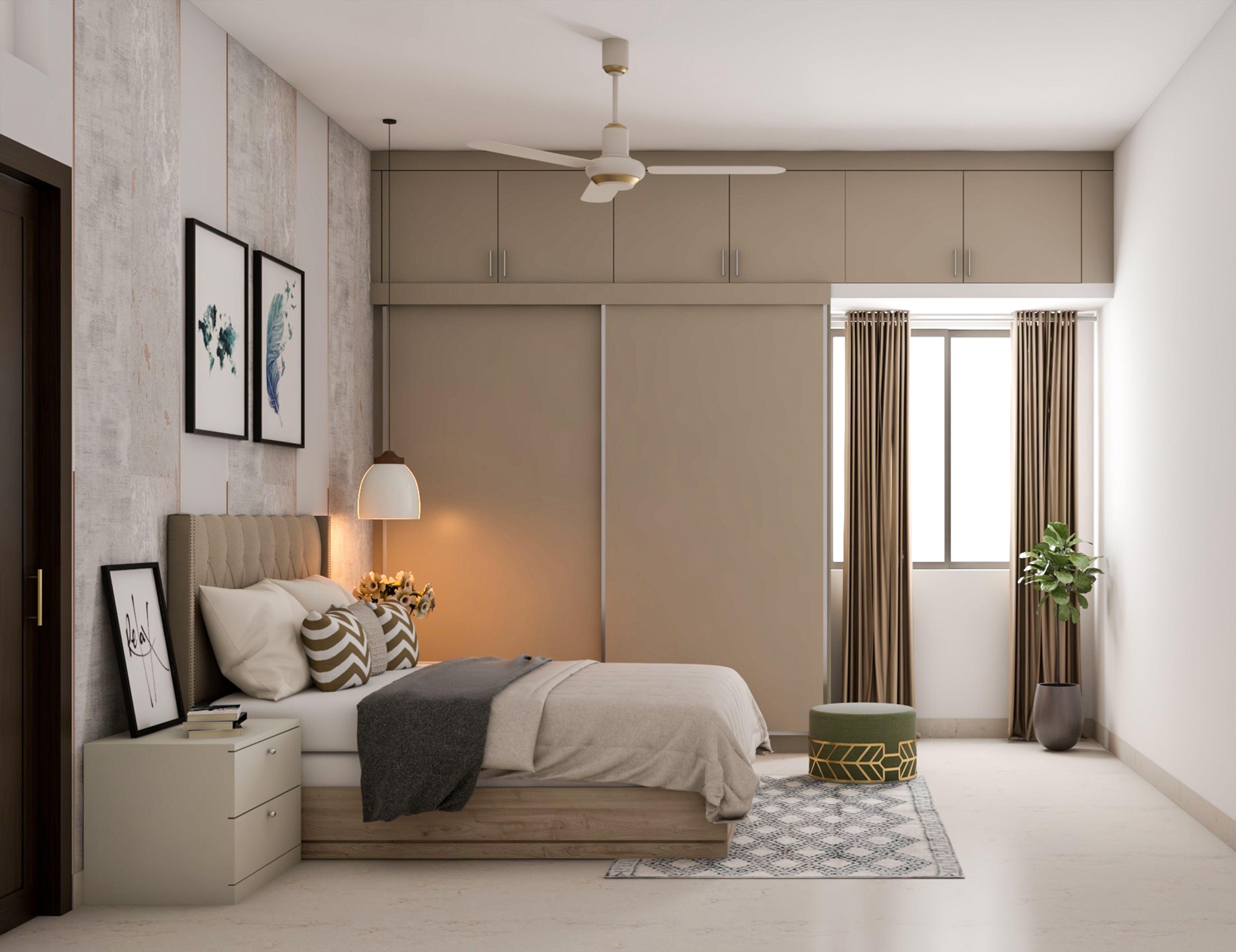 Spacious Convenient Bedroom - Livspace