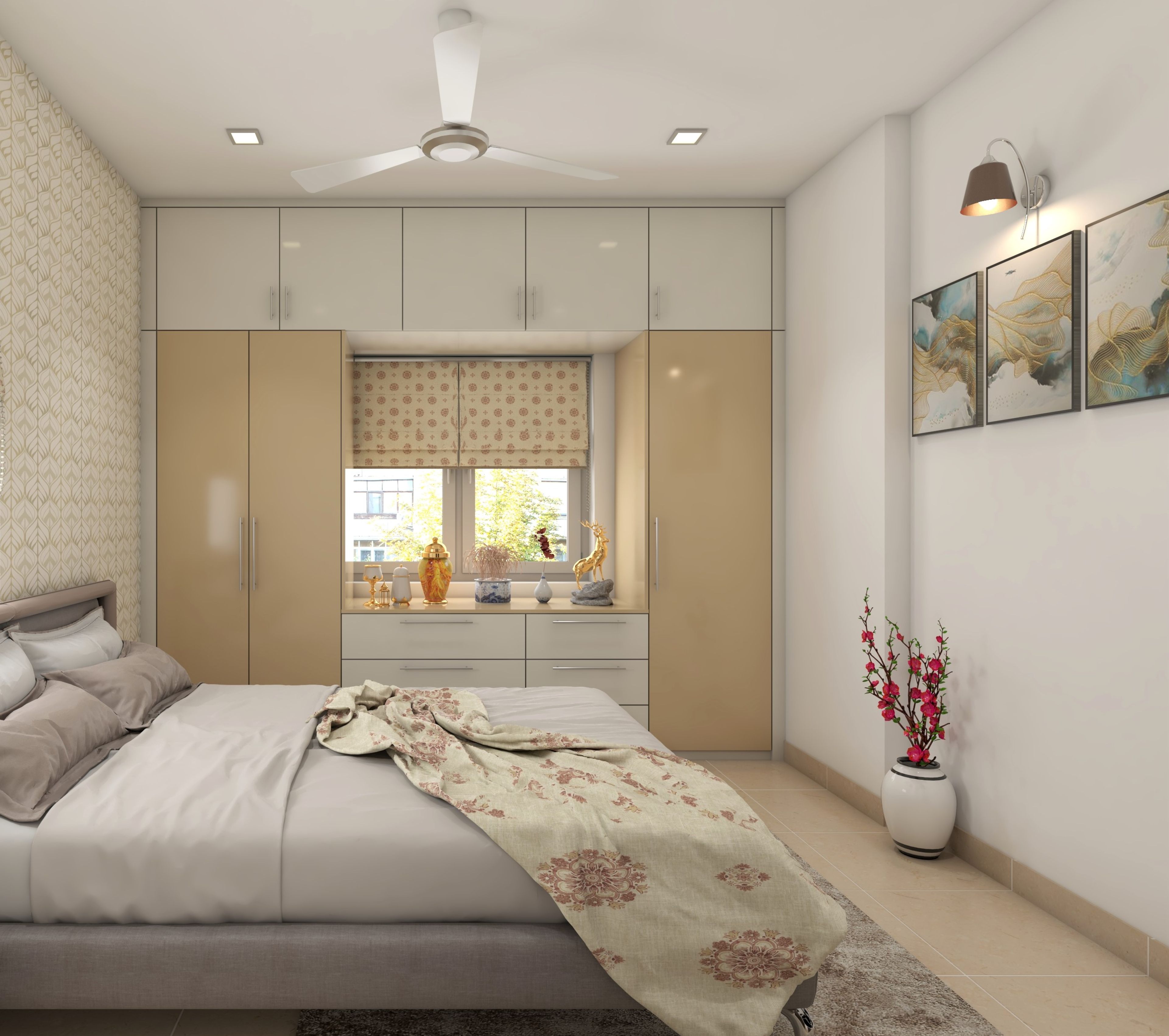 Compact Classic Bedroom - Livspace