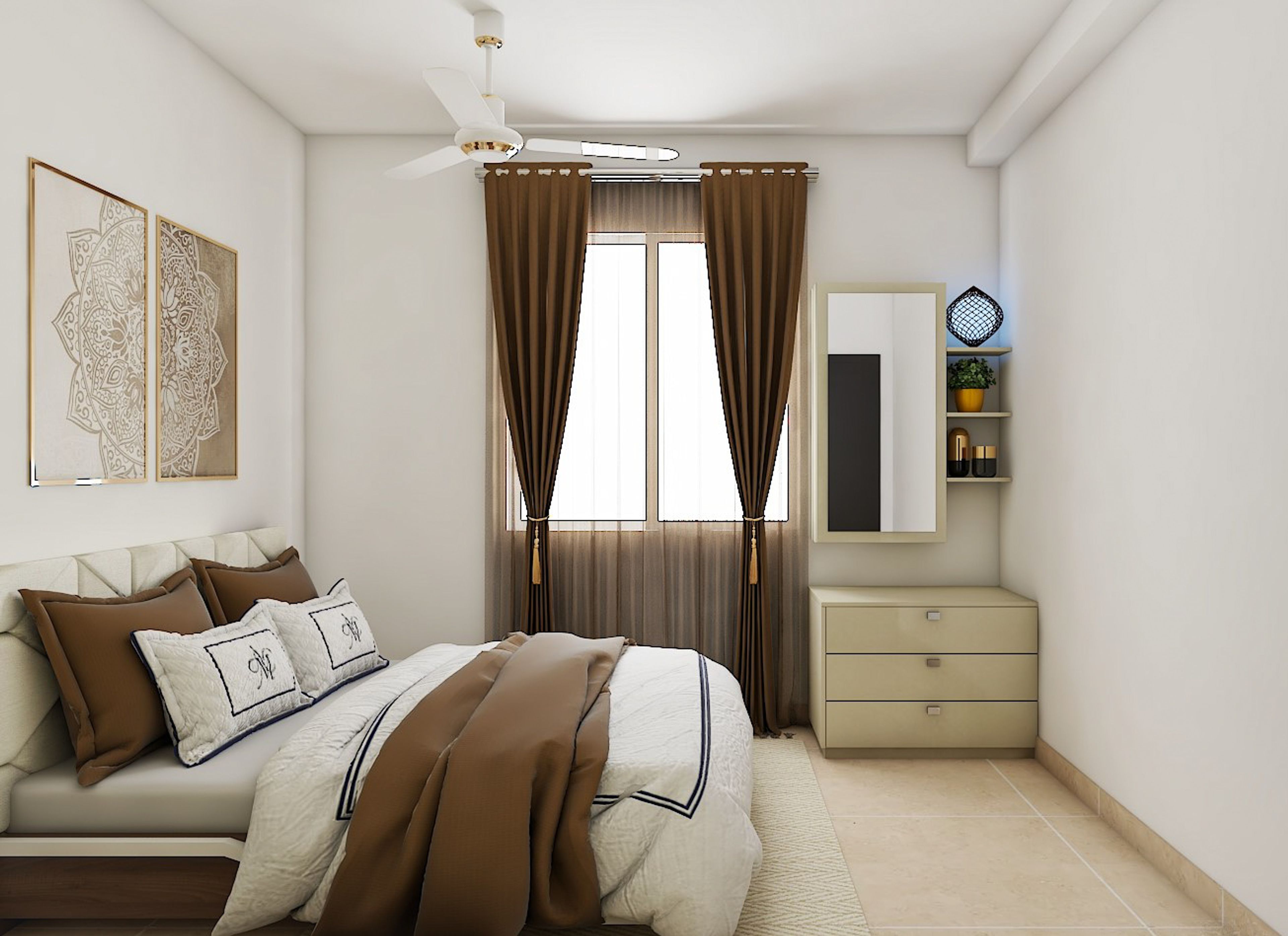 Modern Compact Bedroom - Livspace