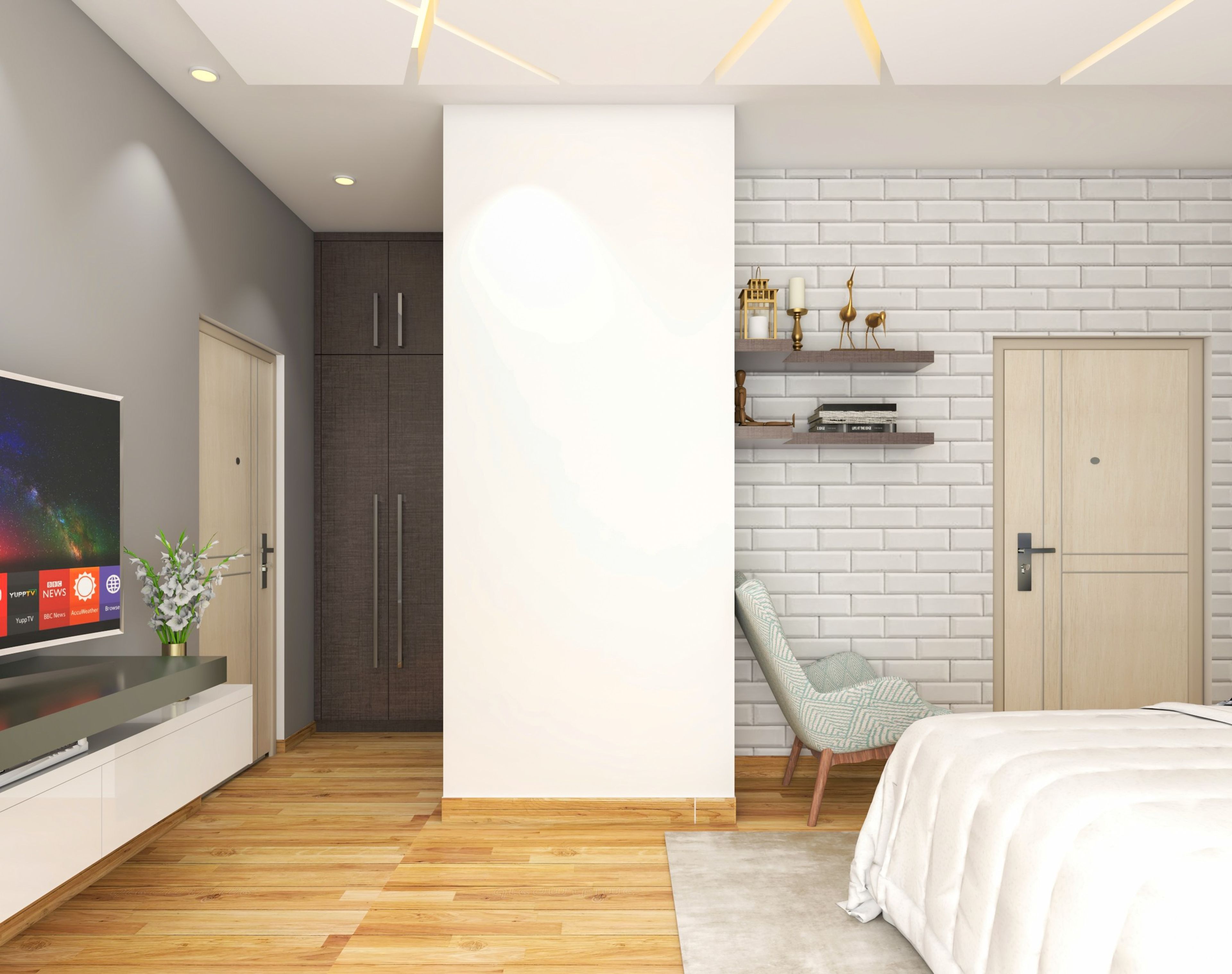 Minimal Spacious Bedroom - Livspace