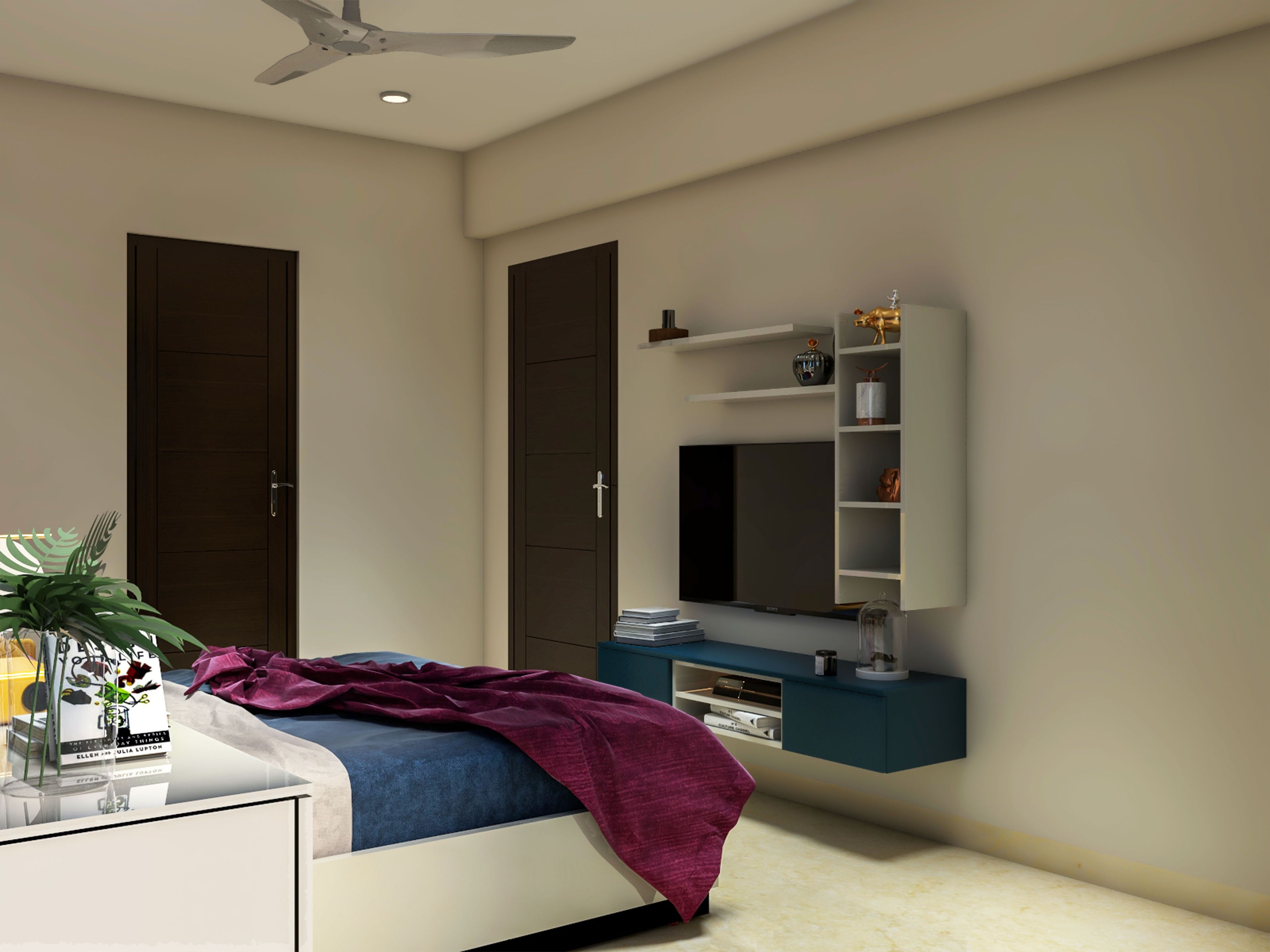 Modern Spacious Bedroom - Livspace