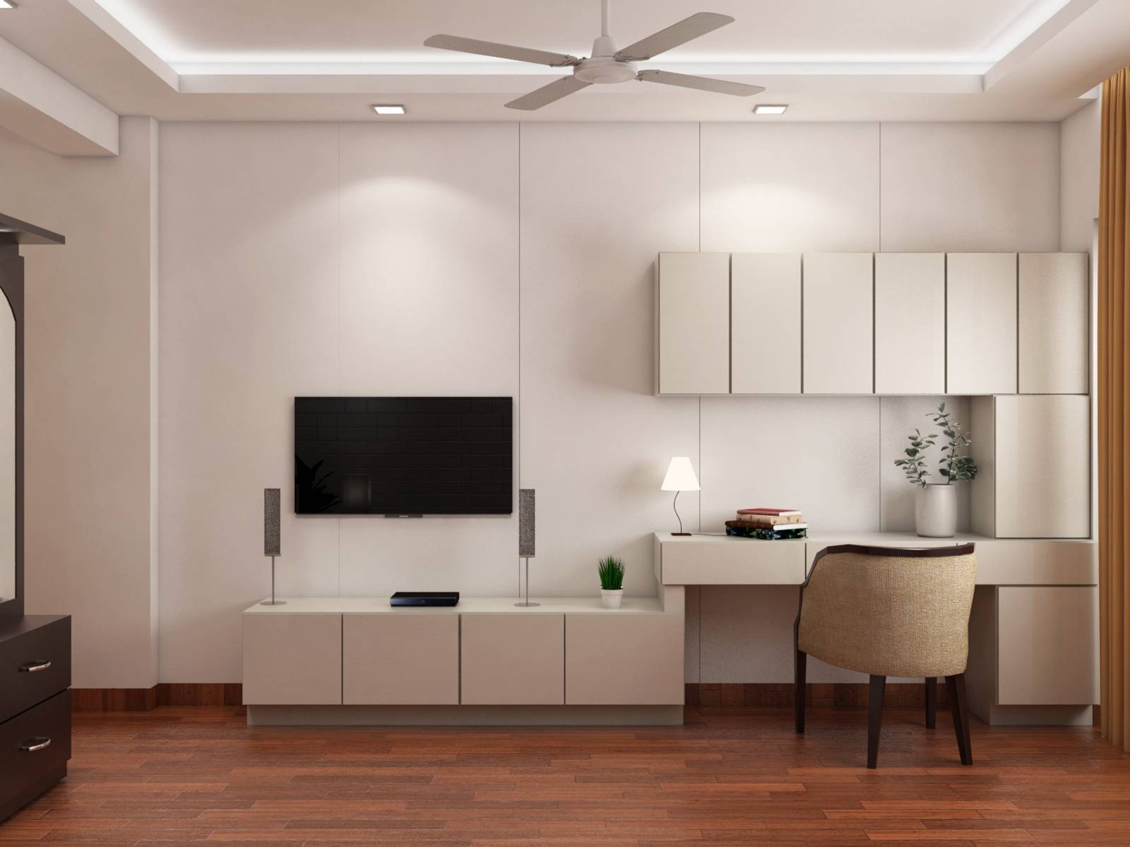 Pure White Traditional Bedroom - Livspace