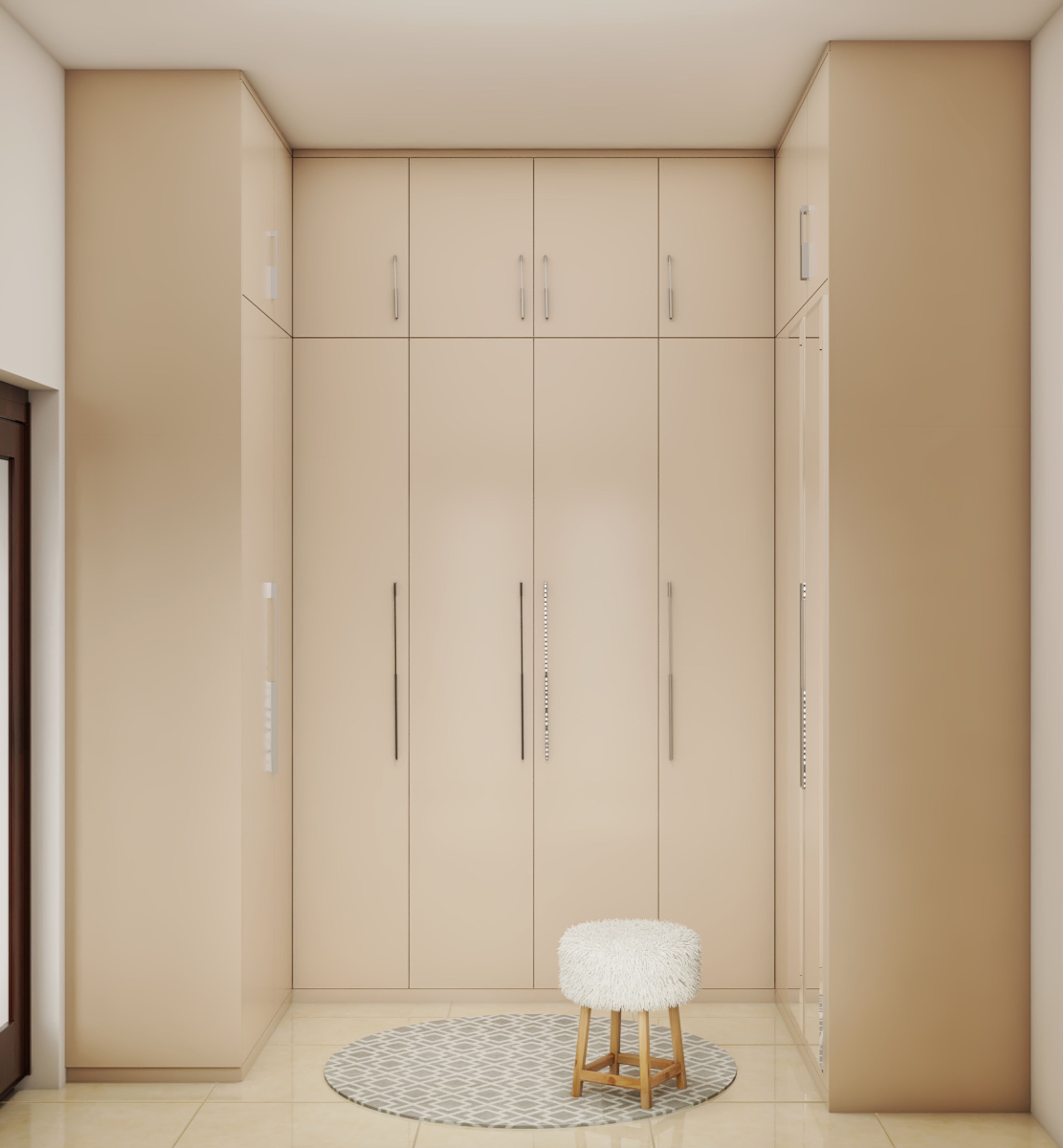 Contemporary Bedroom with Separate Wardrobe - Livspace