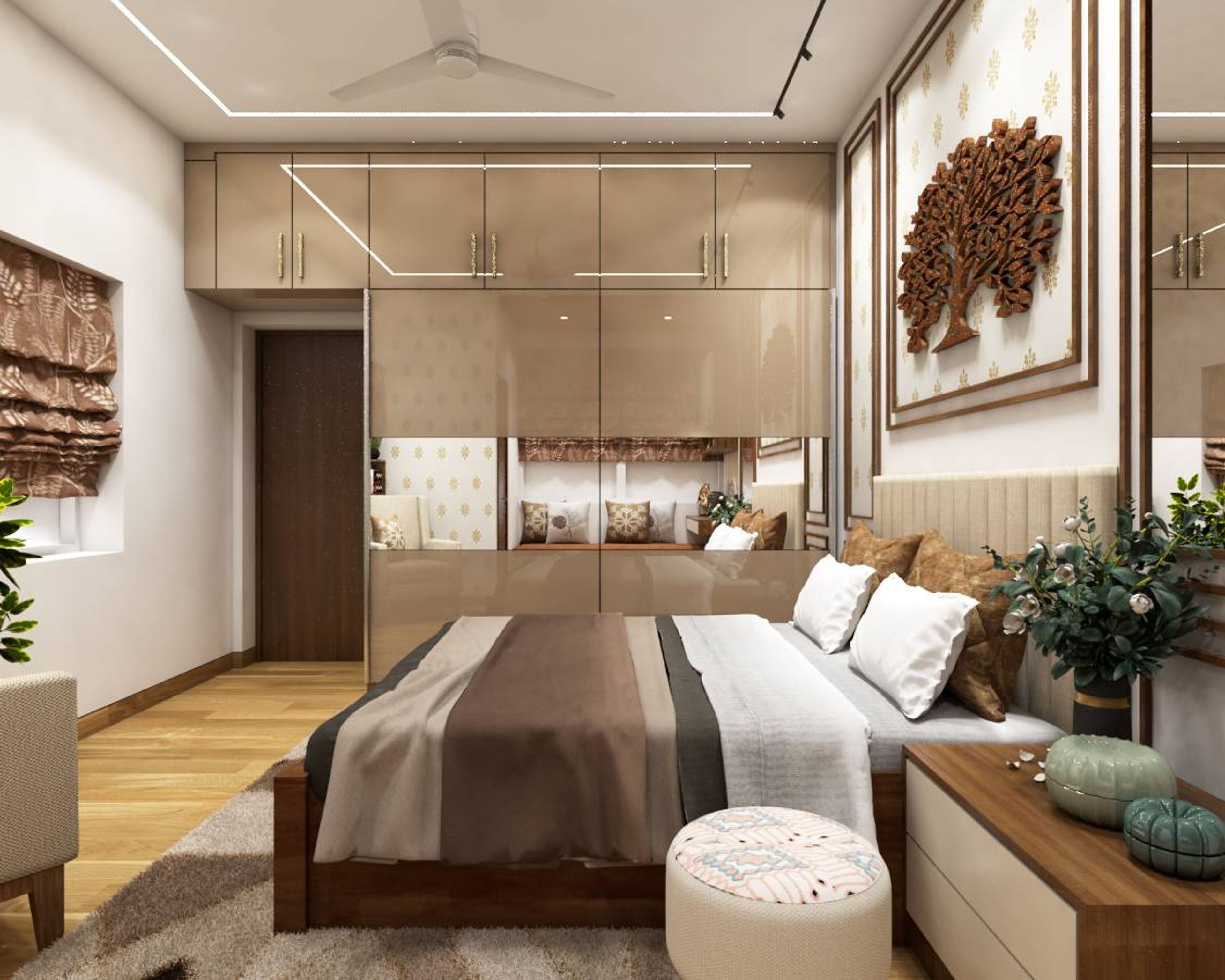 Chic Vintage Design Bedroom - Livspace