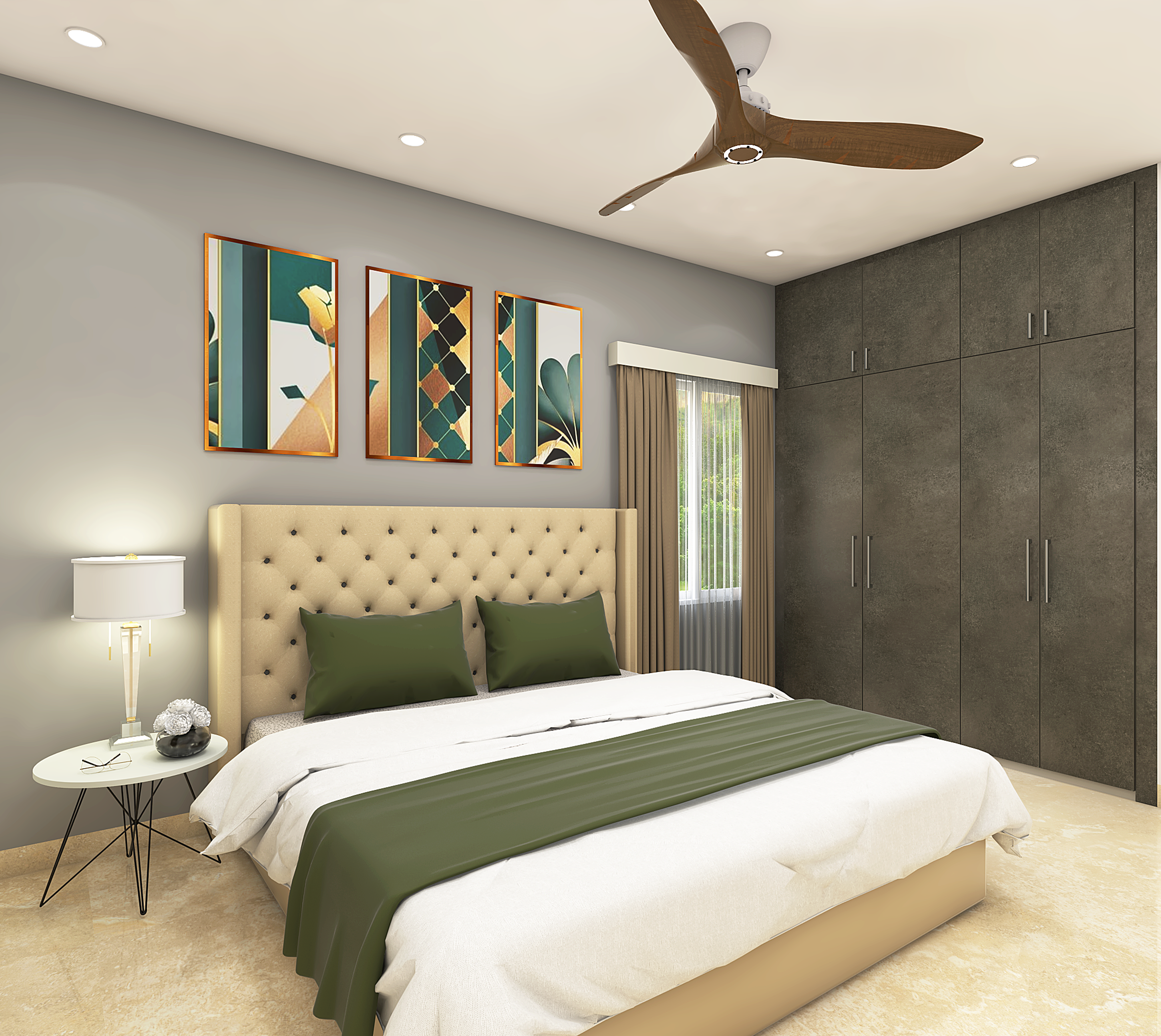 Contemporary Rental Master Bedroom For New Couples