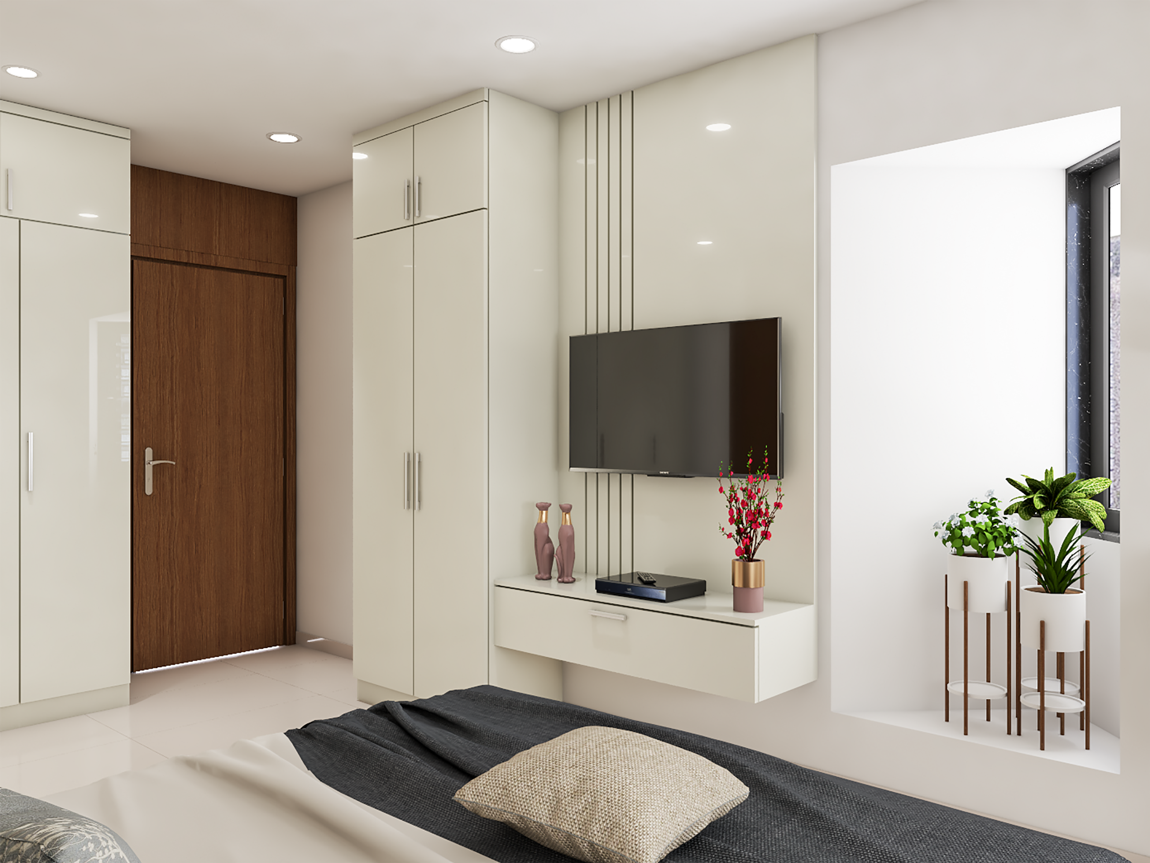 Spacious Master Bedroom Livspace