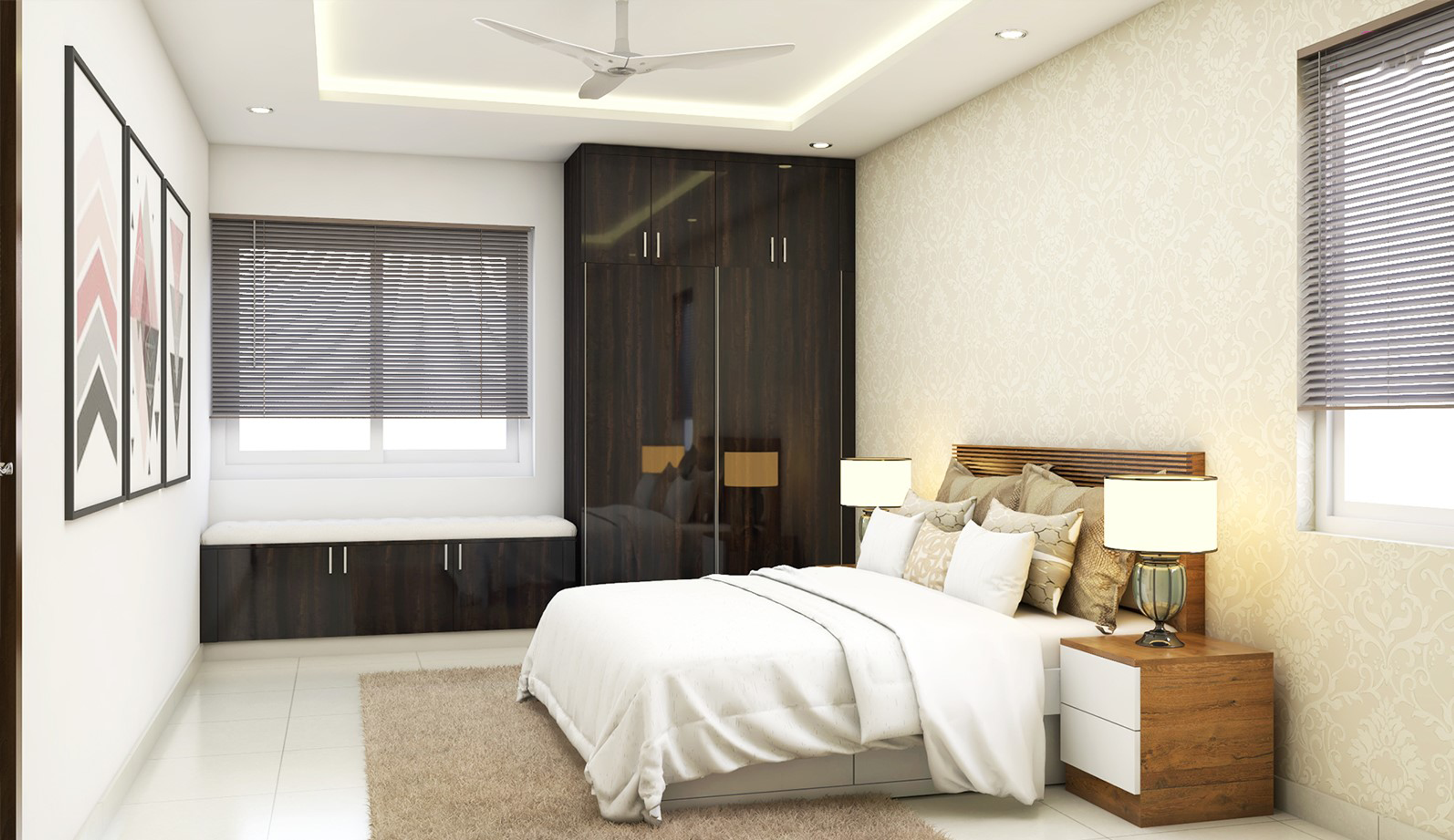 Contemporary Master bedroom Livspace