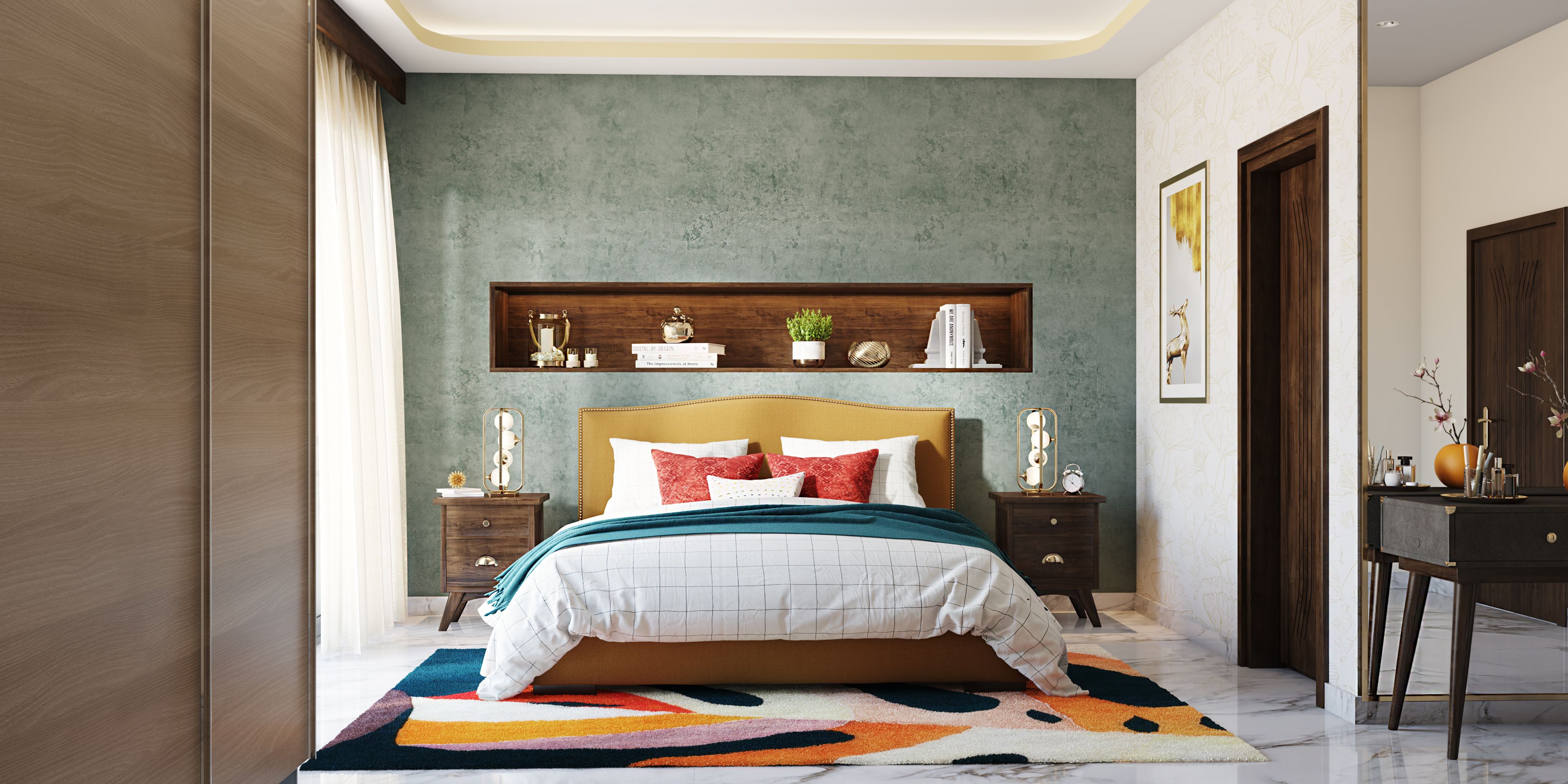 Small Classic Master Bedroom With Floor-to-ceiling Wardrobes