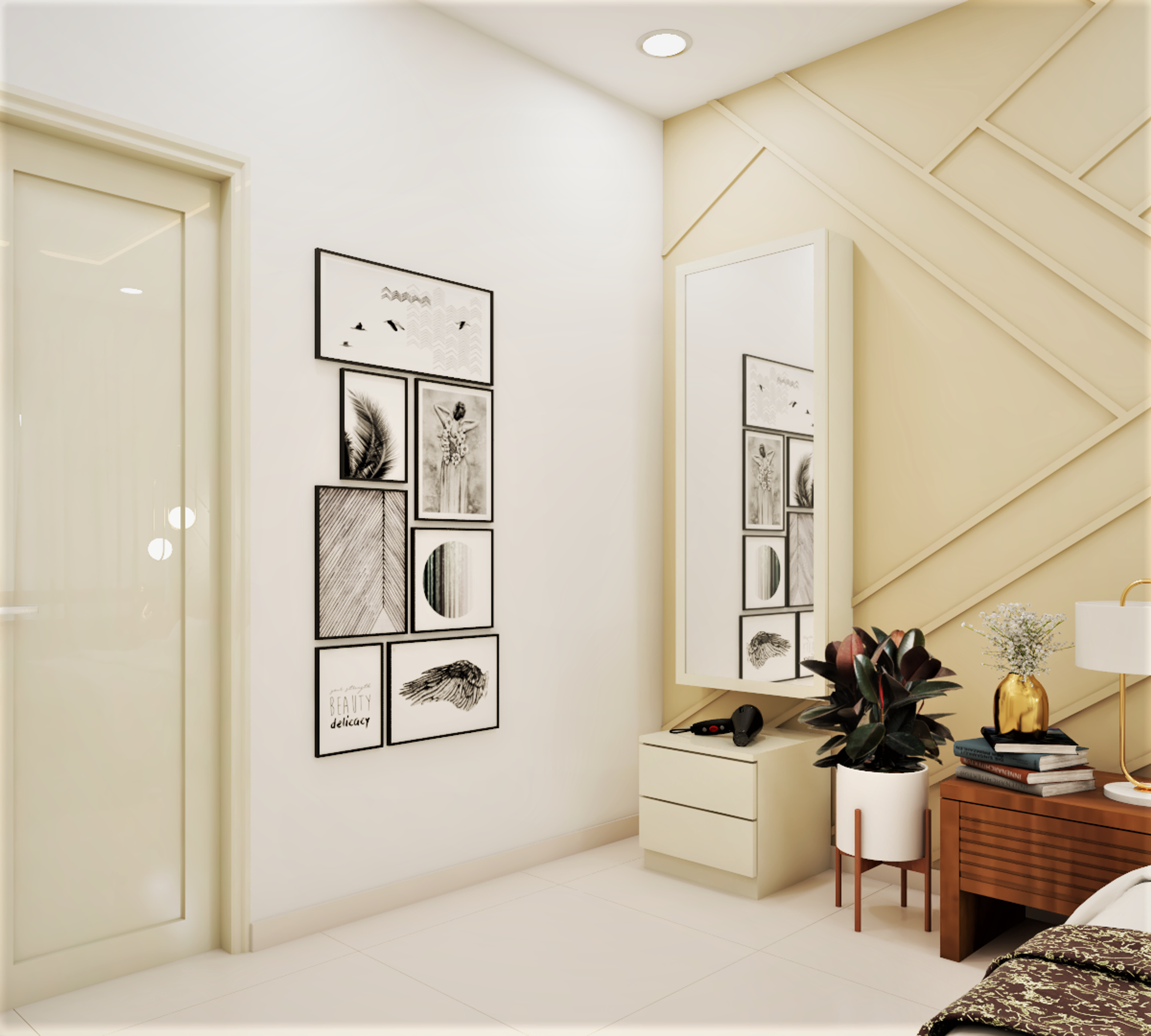 Modern Spacious Master Bedroom - Livspace