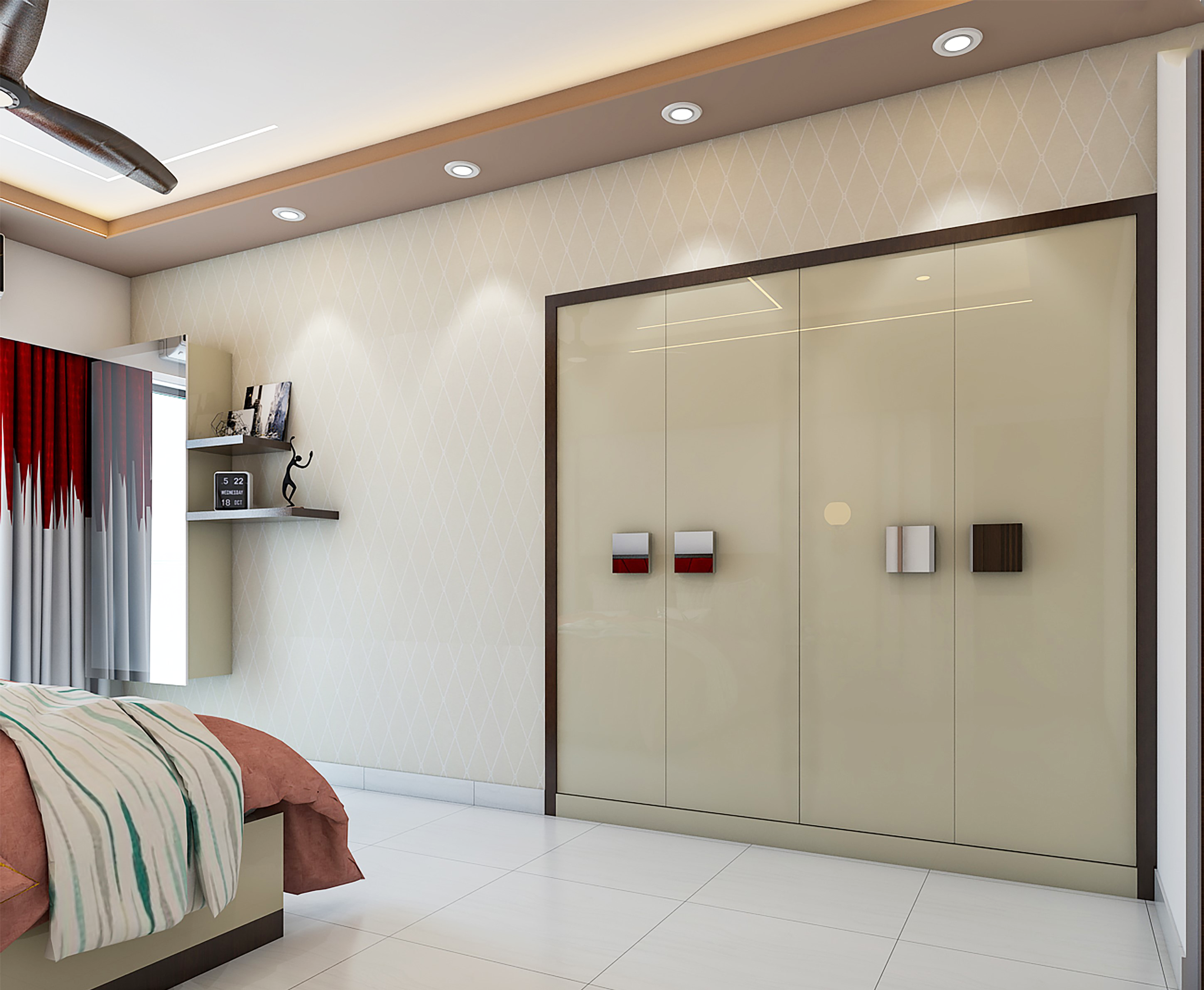 Contemporary Spacious Convenient Master Bedroom - Livspace