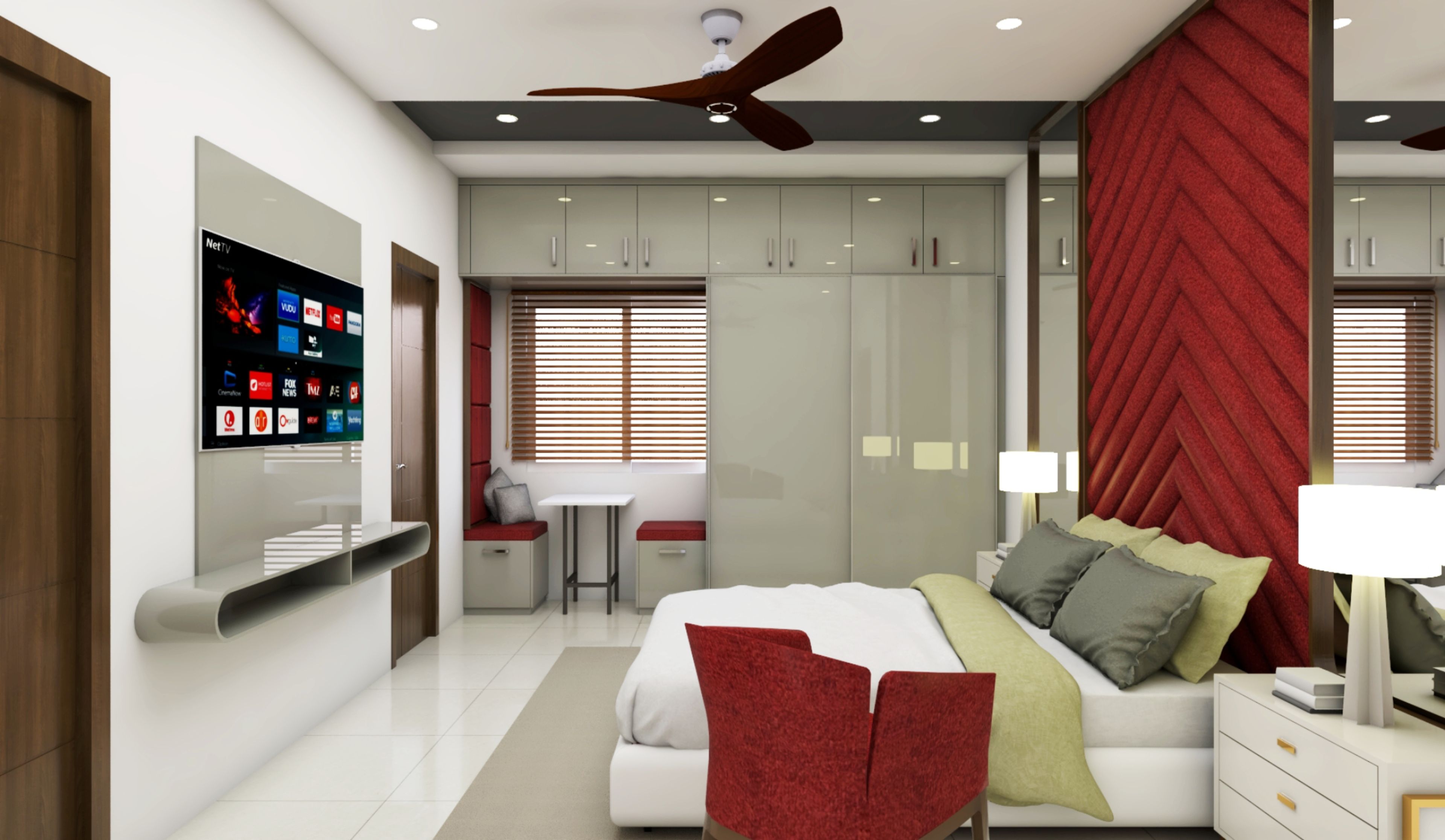 Eclectic Spacious Convenient Master Bedroom - Livspace