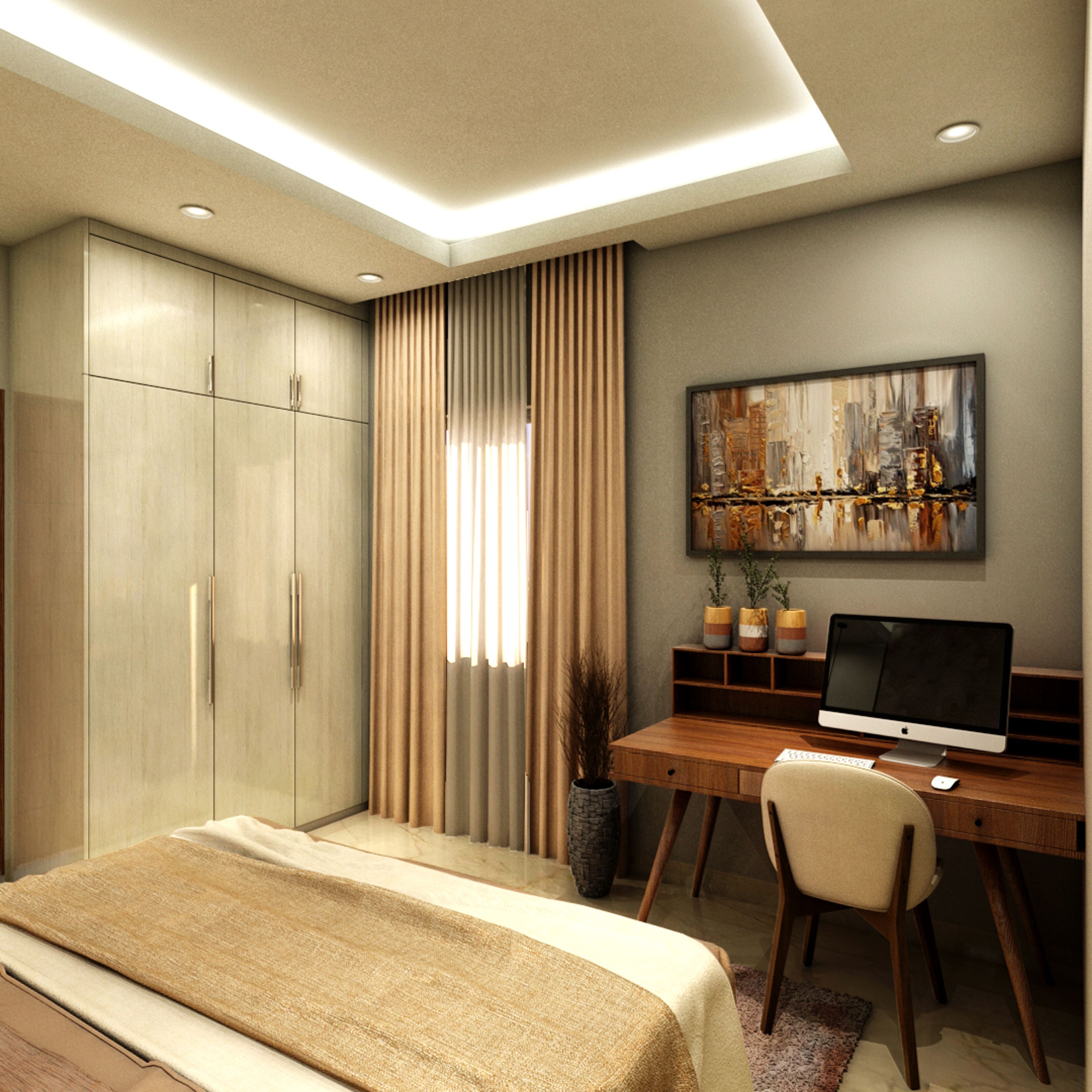 Antique Compact Bedroom - Livspace