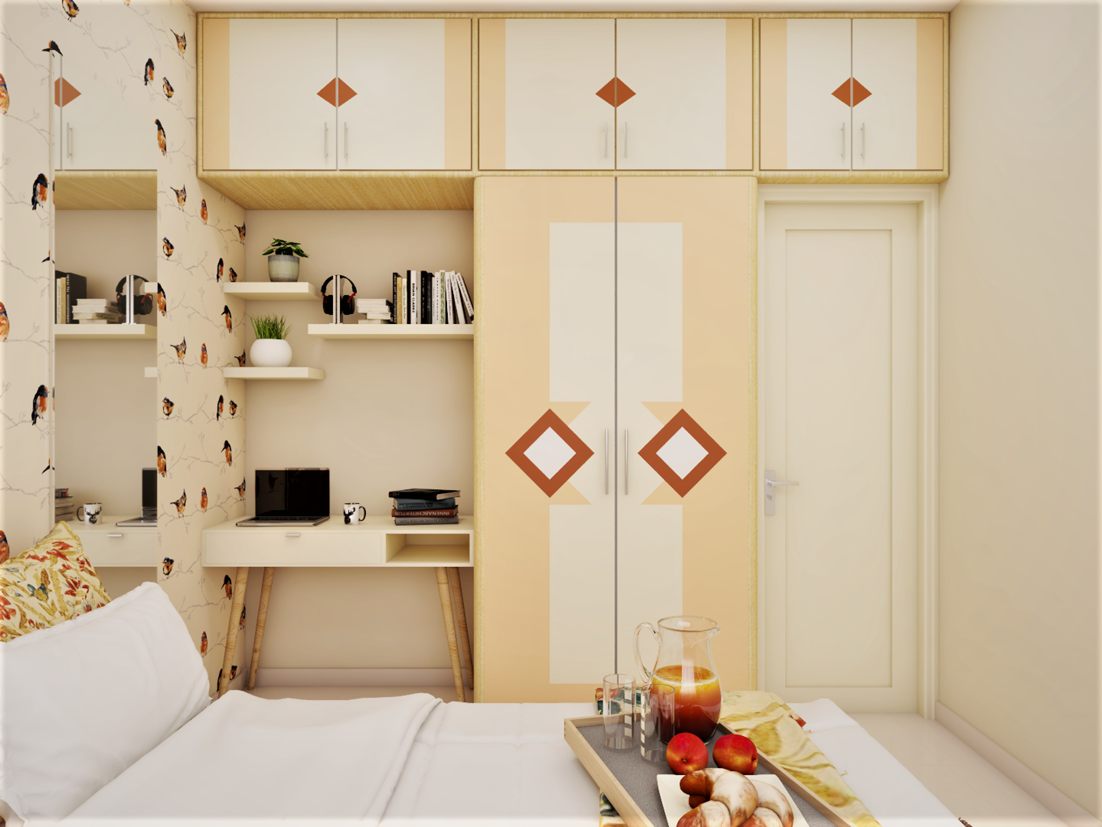 Spacious Tropical Bedroom - Livspace