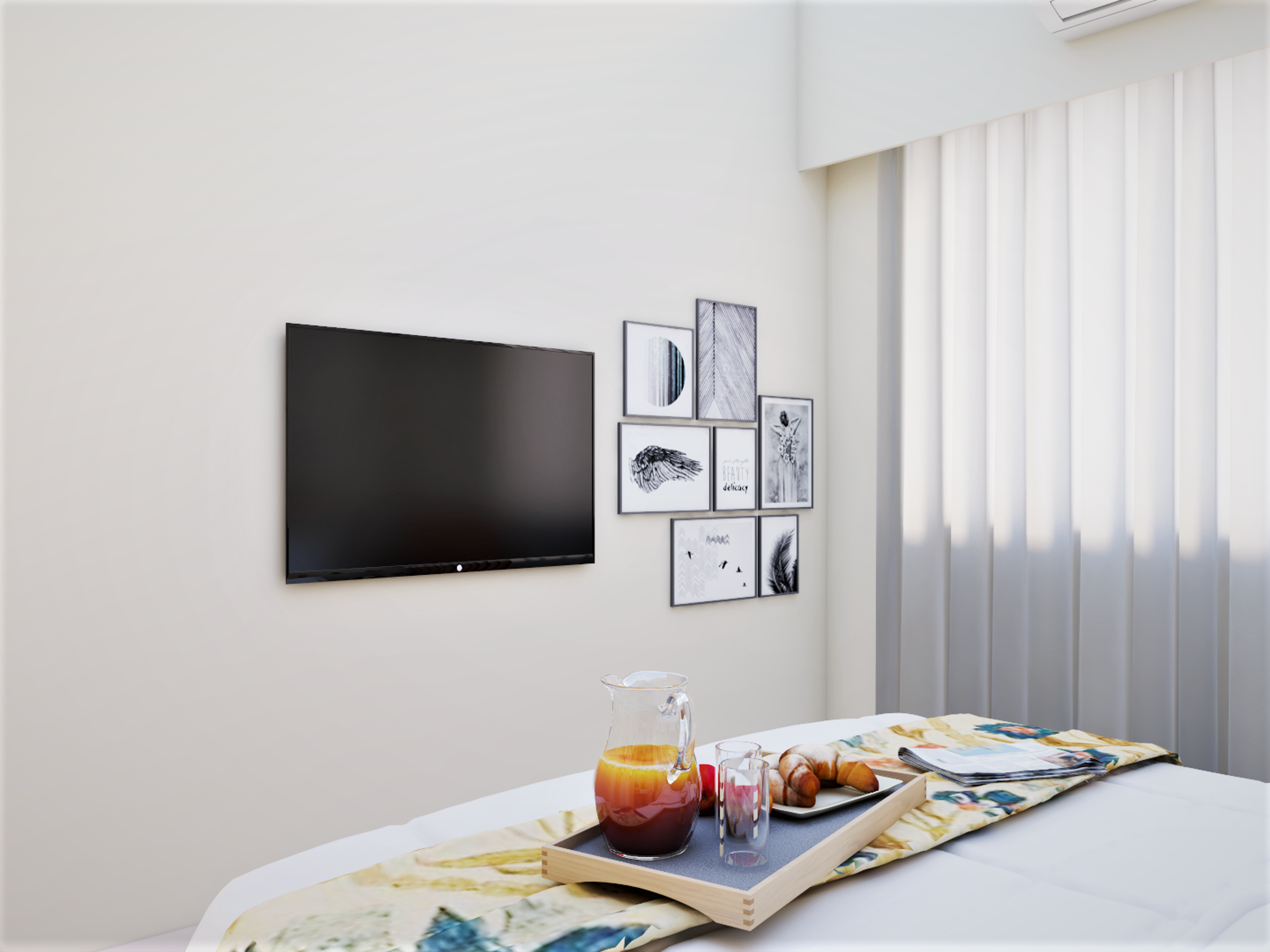 Spacious Tropical Bedroom - Livspace