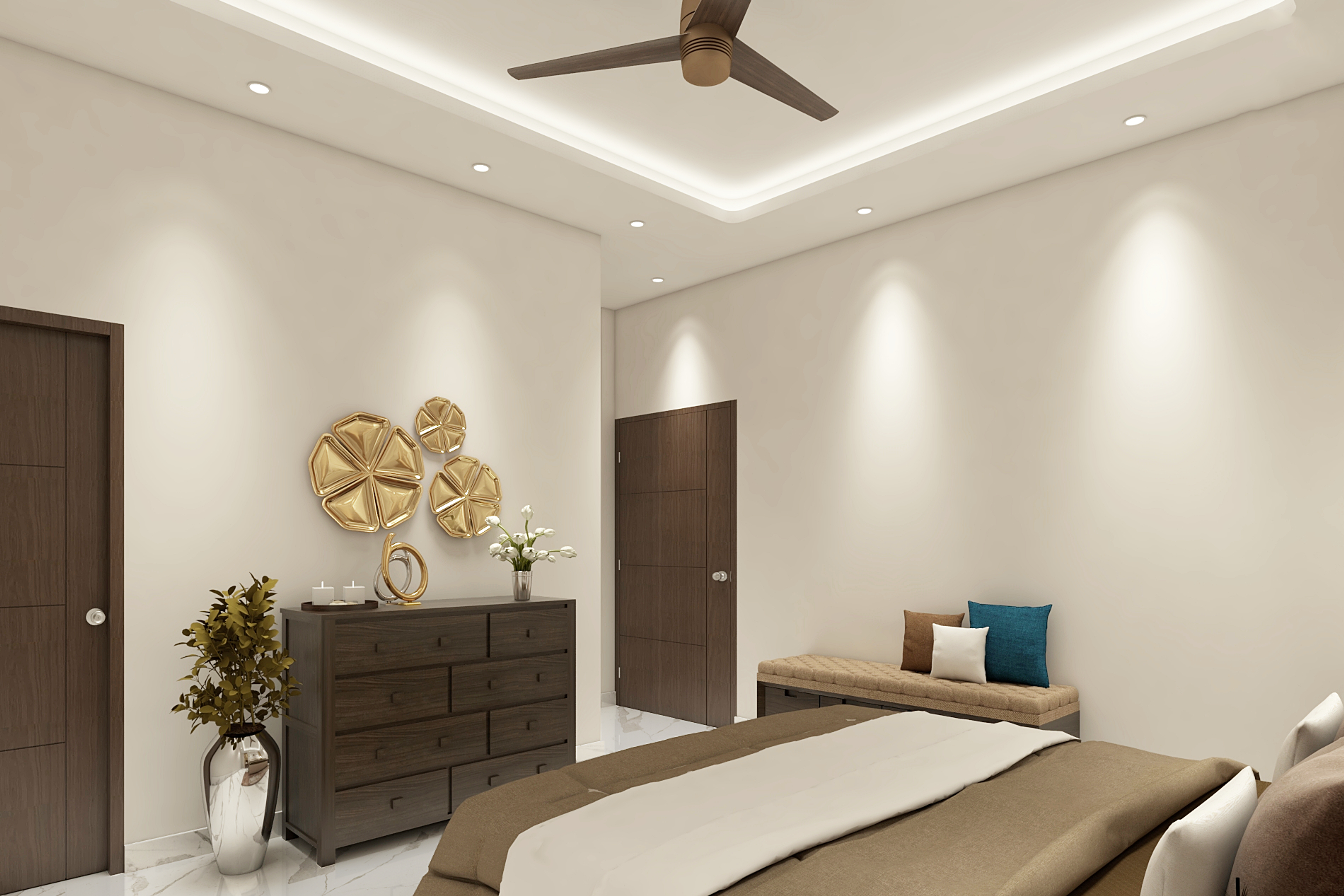 Classic Spacious Bedroom Design - Livspace