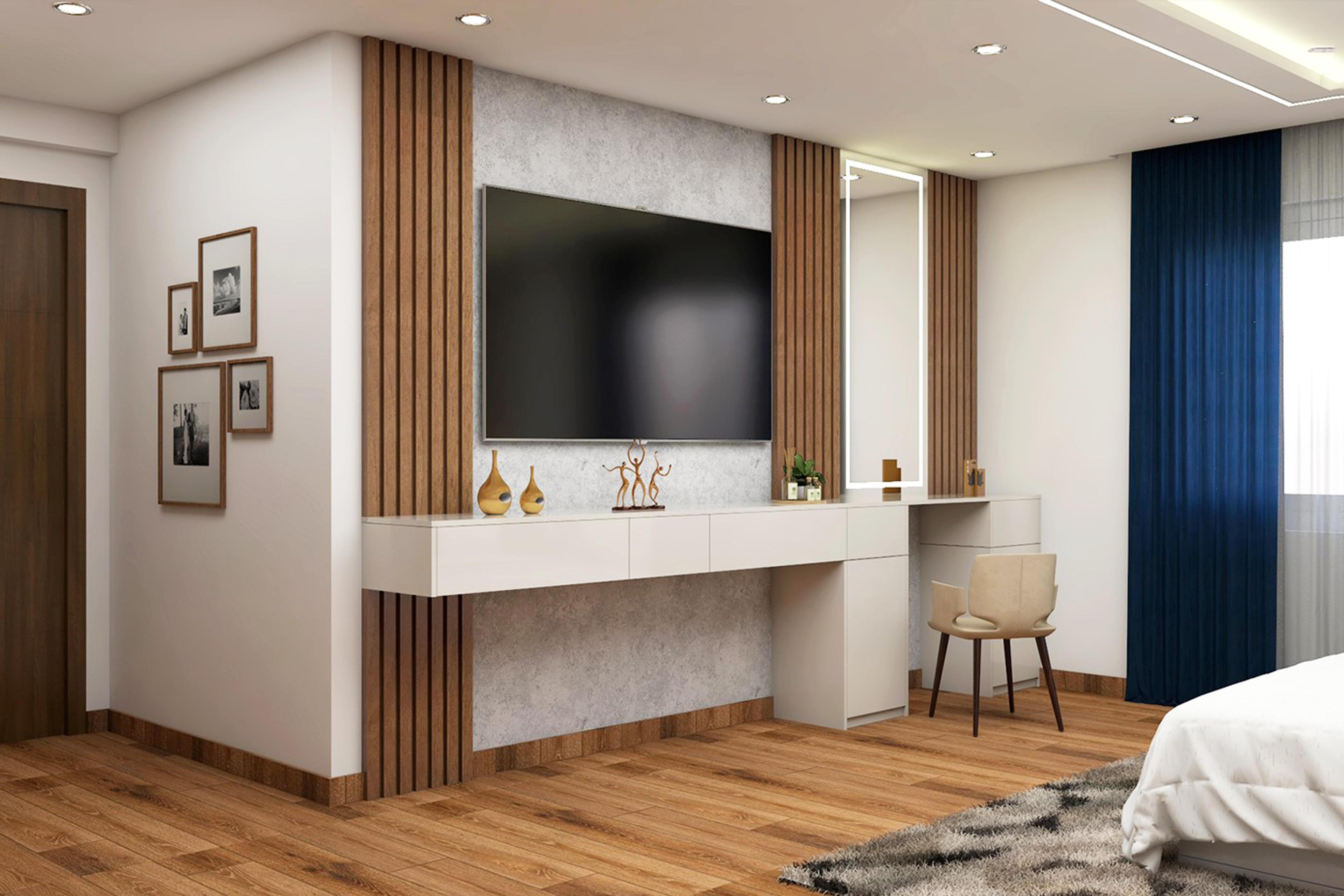 Elegant Spacious Bedroom - Livspace