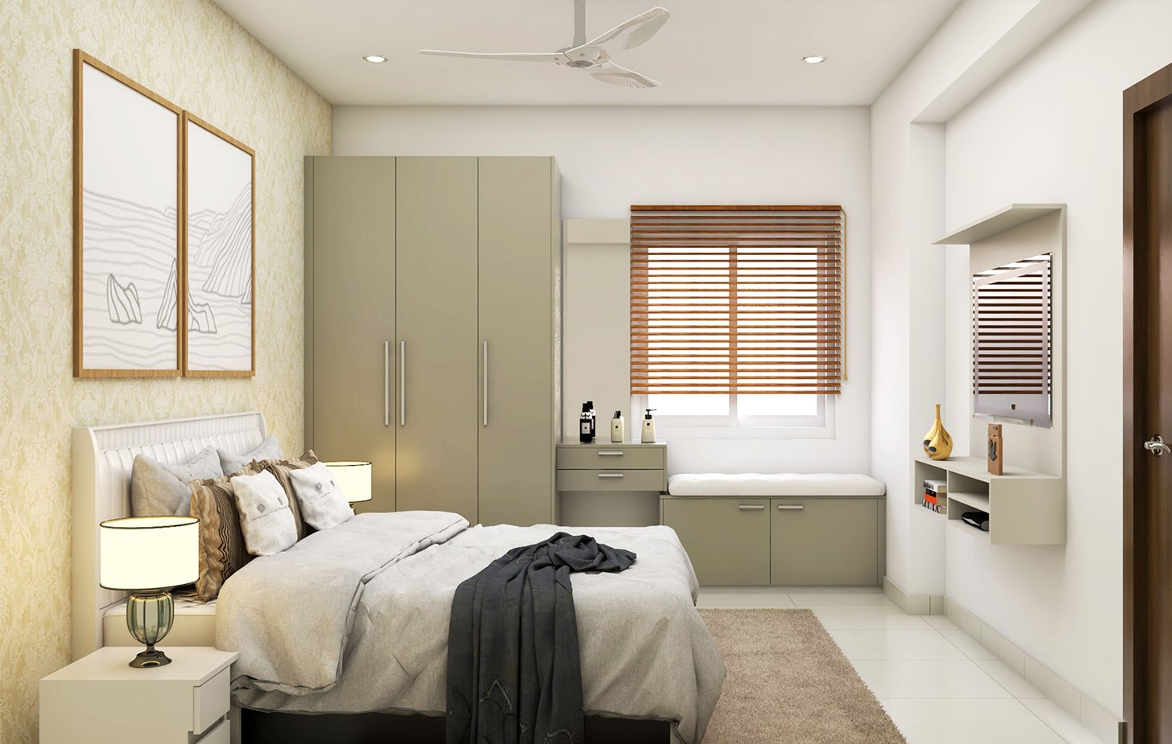 Convenient Spacious Bedroom - Livspace