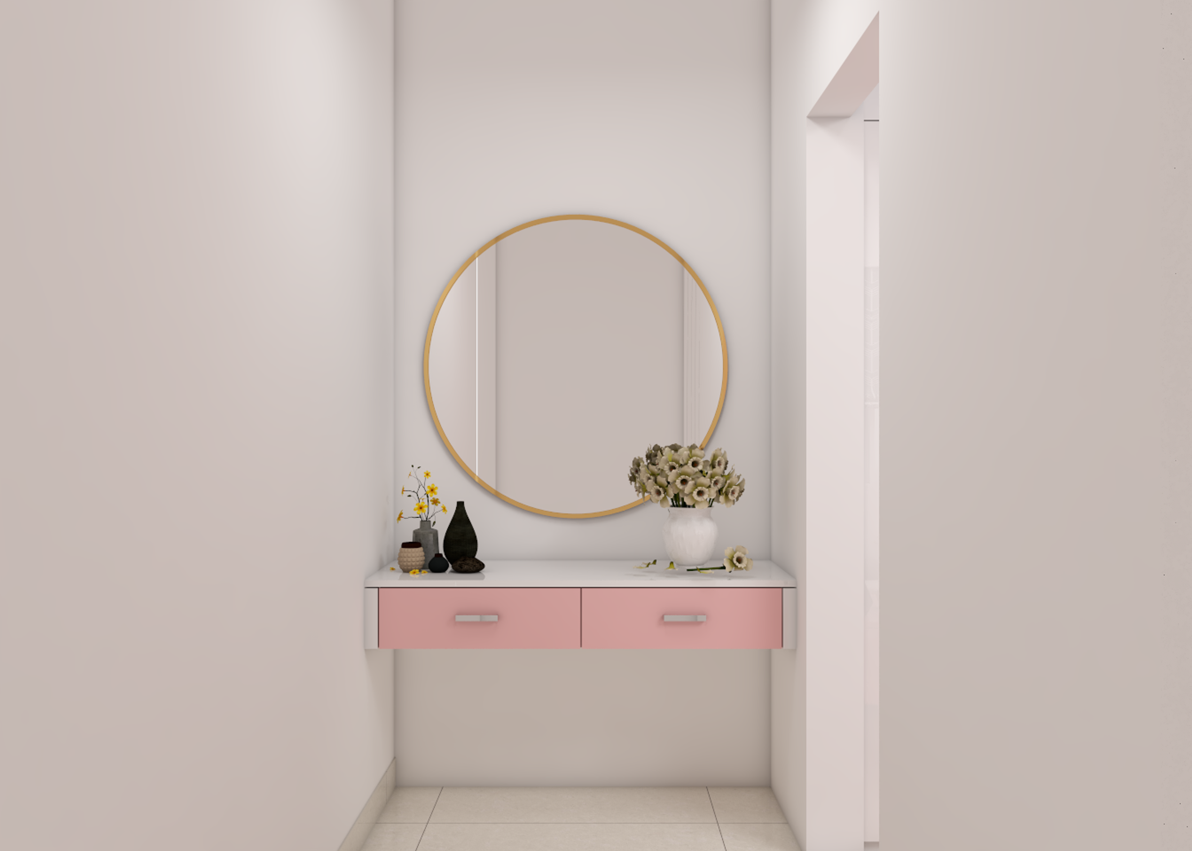 Minimal Style Compact Bedroom - Livspace